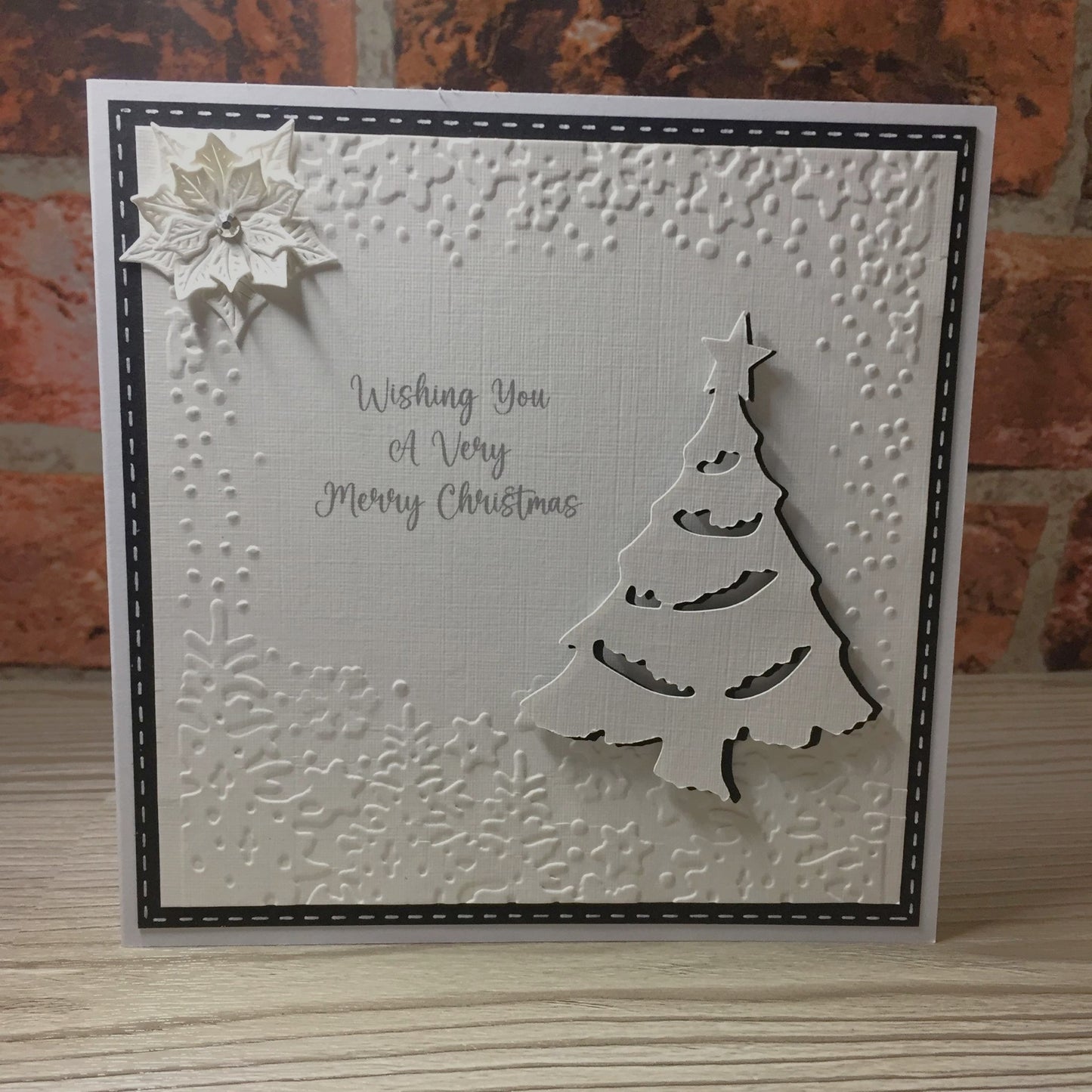 8 Black Silhouette CHRISTMAS TREE Card Making Die Cuts