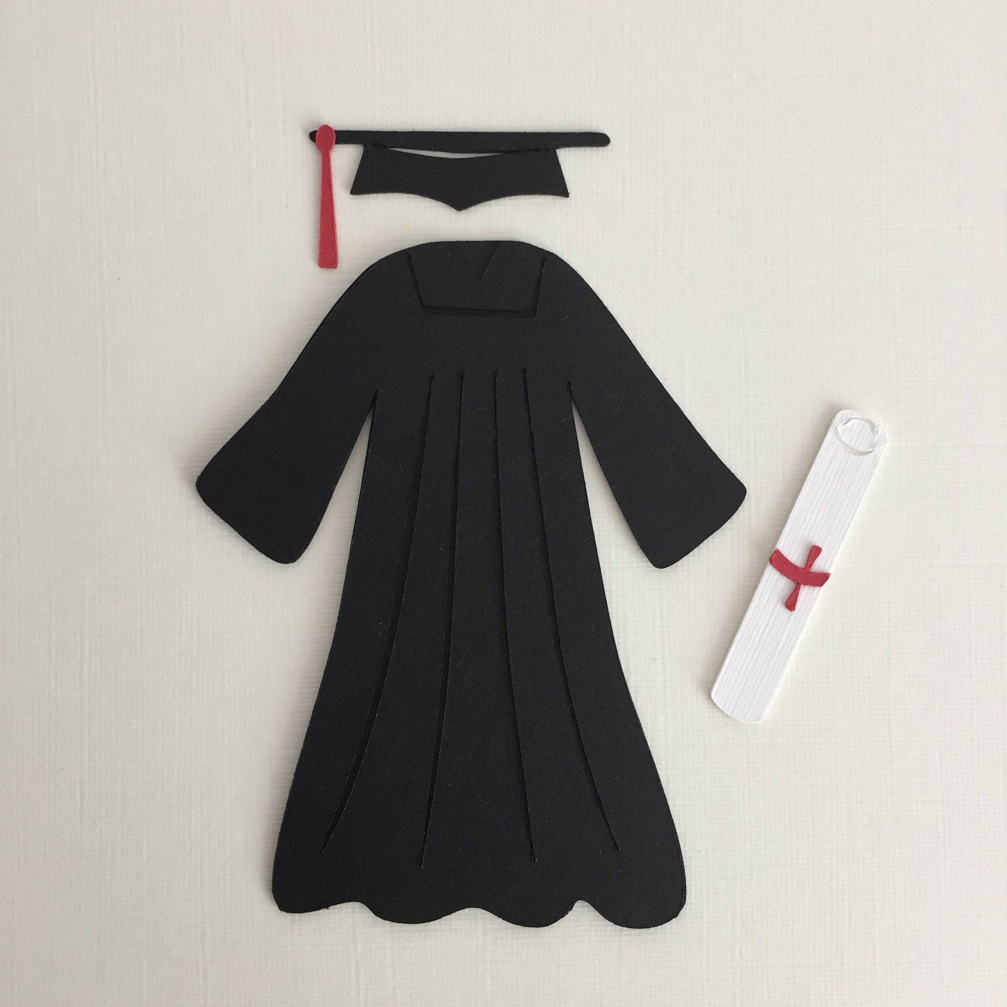 4 Graduation CAP, GOWN & SCROLL Die Cut Card Making Toppers