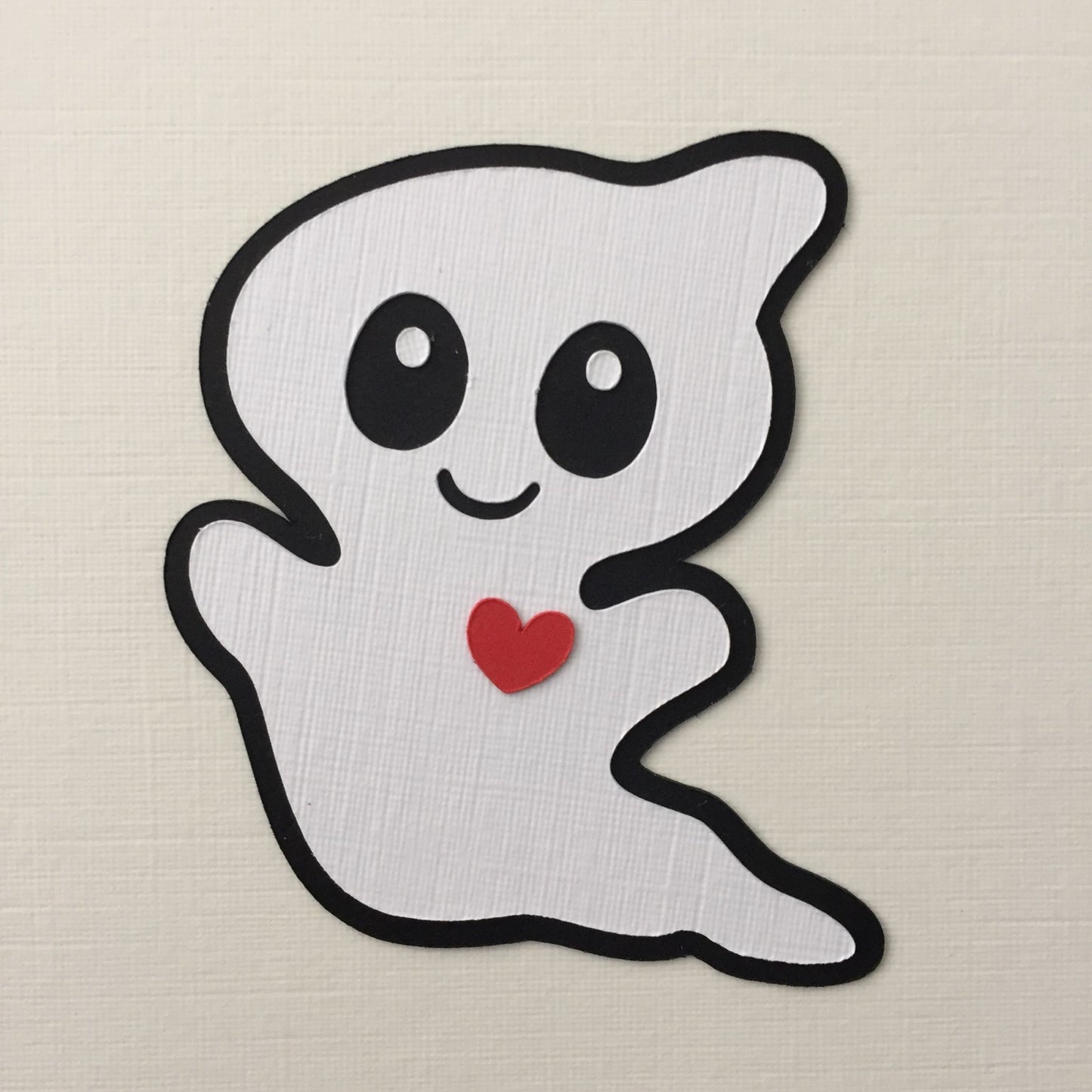 8 CUTE WHITE GHOSTS Halloween Card Making Die Cut Toppers