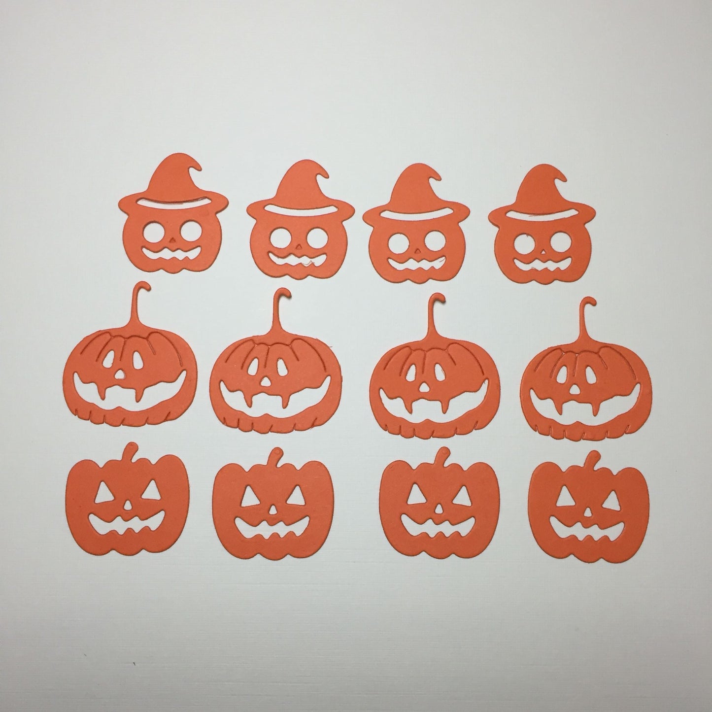 12 Orange PUMPKIN Halloween Card Making Die Cuts