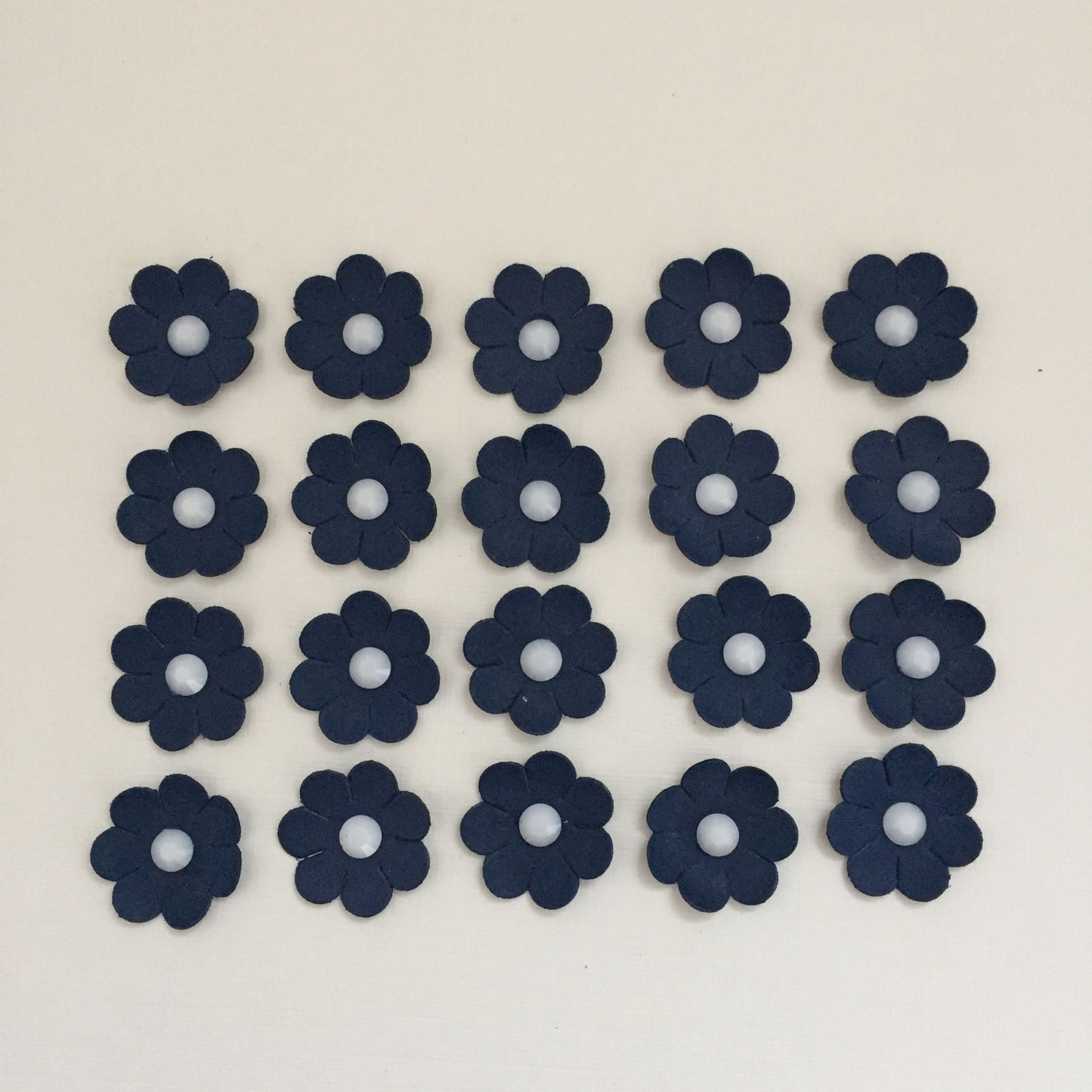 20 Small BLUE FLOWERS Valentine/Wedding Card Making Toppers