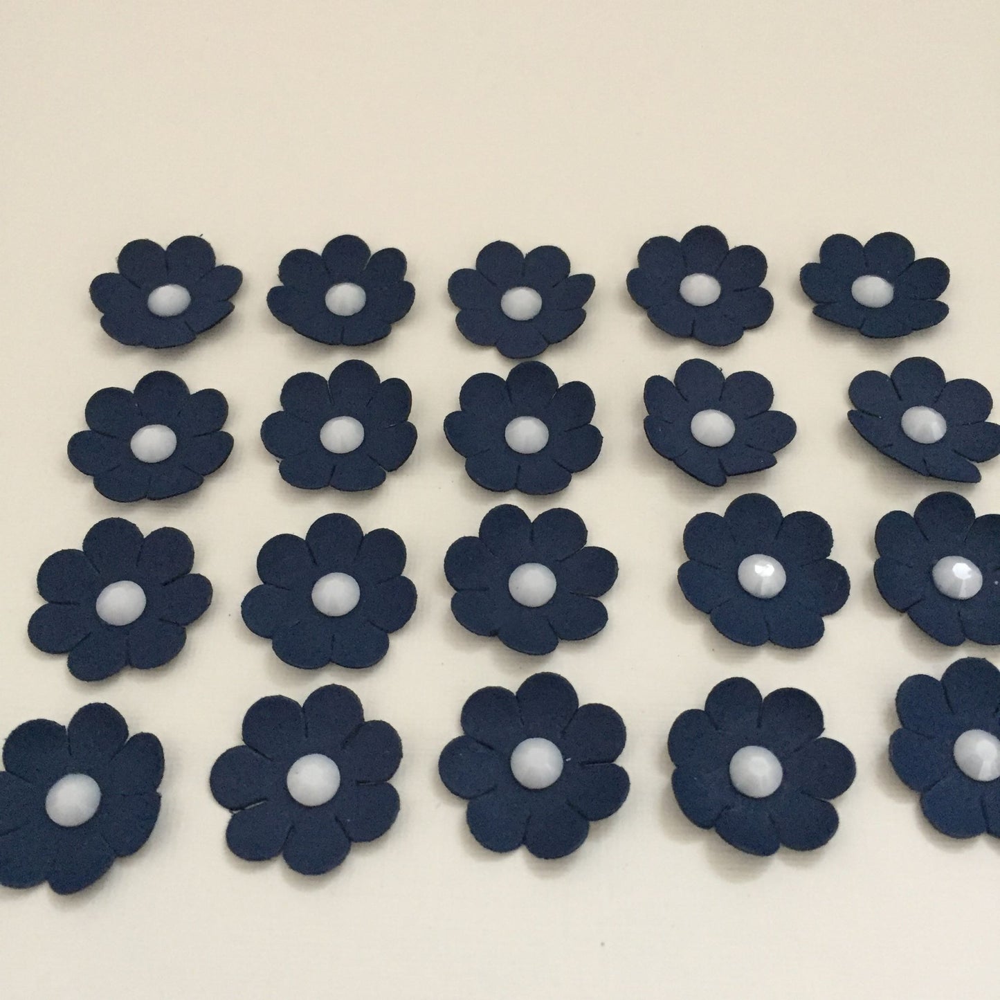 20 Small BLUE FLOWERS Valentine/Wedding Card Making Toppers