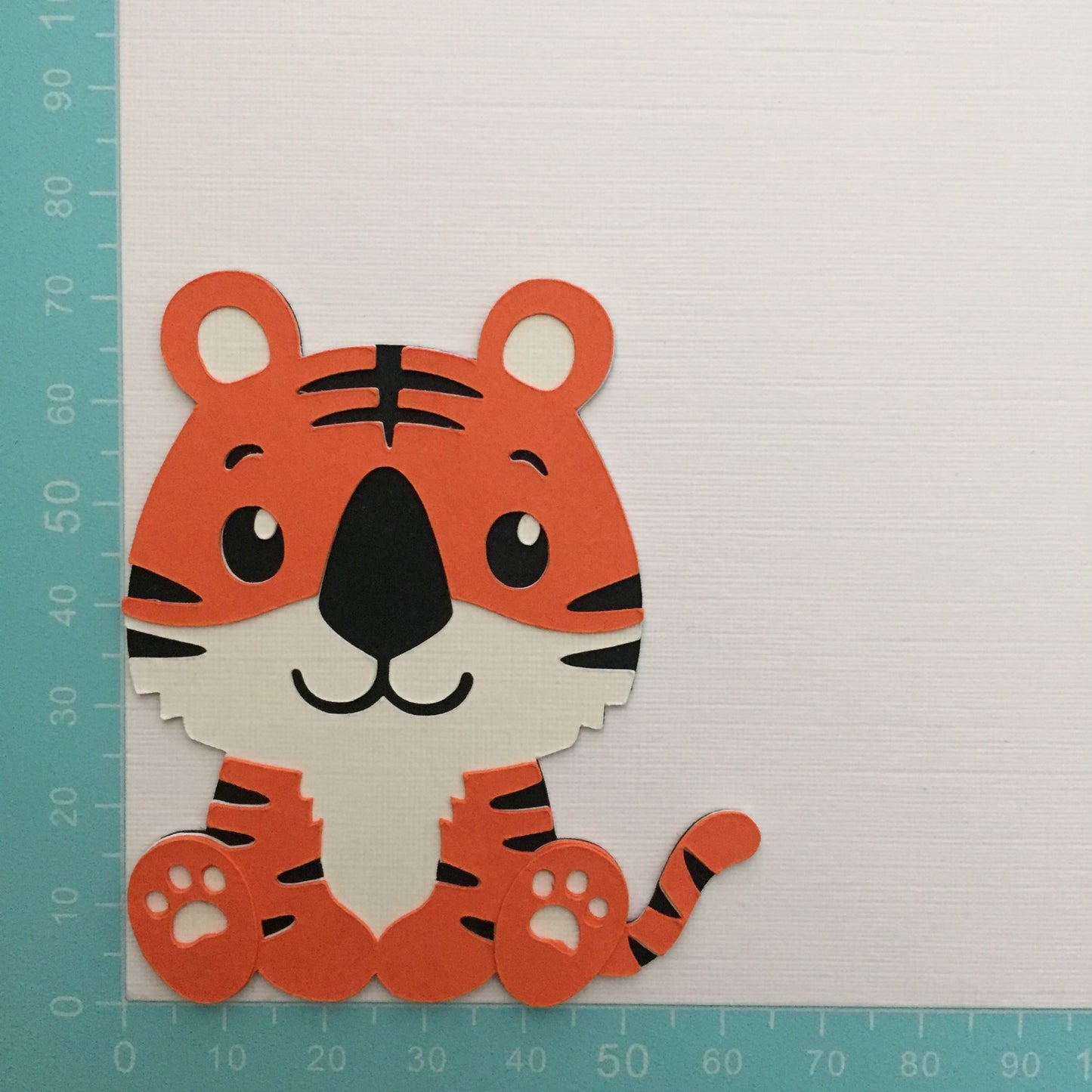 4 Handmade TIGER Die Cut Card Making Toppers