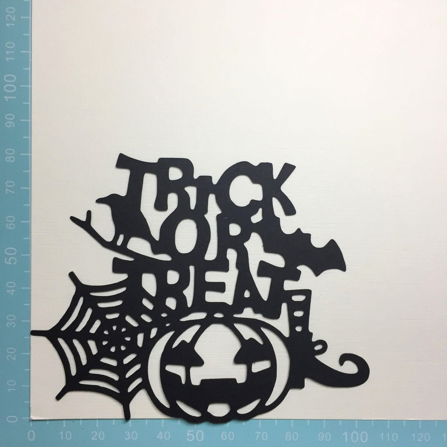 6 Black TRICK OR TREAT PUMPKIN Halloween Card Making Die Cuts