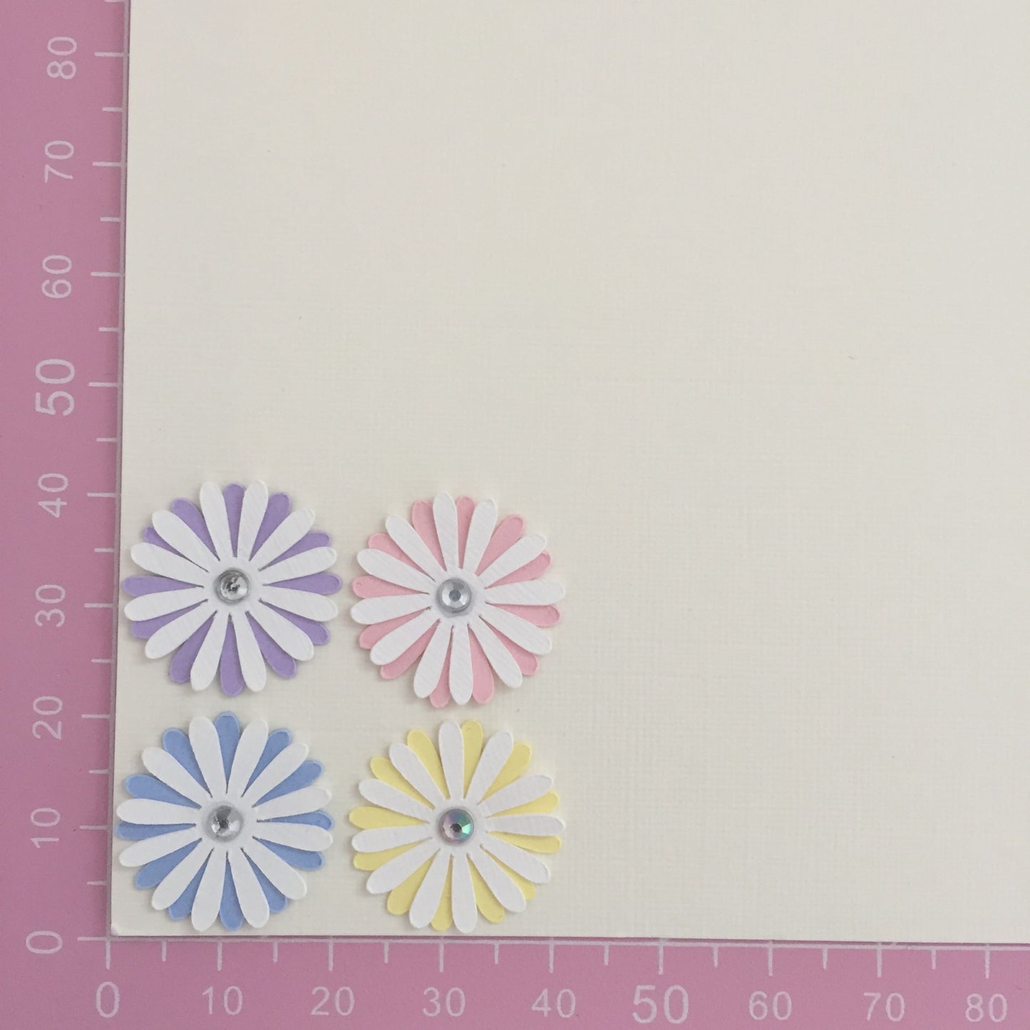 3 Pastel UNICORN & FLOWERS Die Cut Card Making Toppers