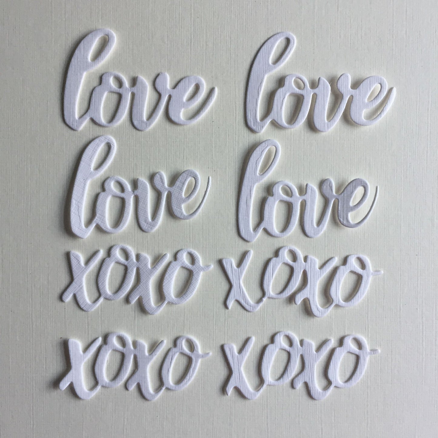 24 LOVE & XOXO Red, Black, White Card Making Die Cuts