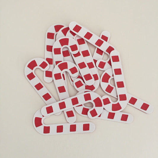 14 CANDY CANE Christmas Die Cut Card Making Toppers