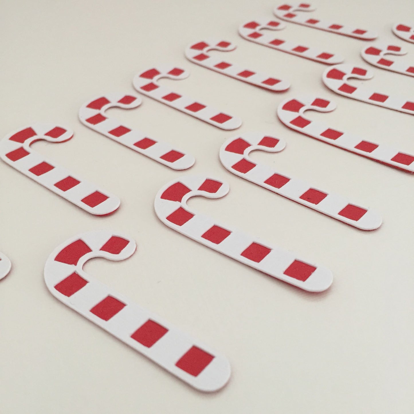 14 CANDY CANE Christmas Die Cut Card Making Toppers