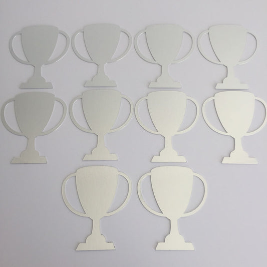 10 Silver TROPHY Card Making Die Cuts