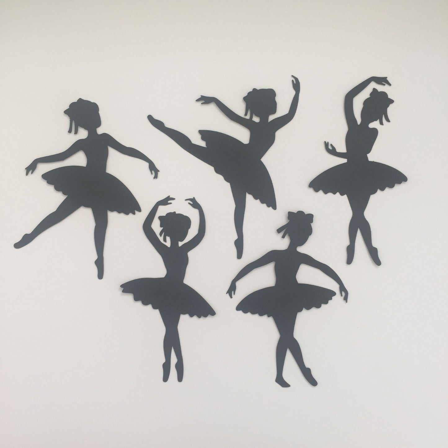 5 Black BALLERINA SILHOUETTE Card Making Die Cuts