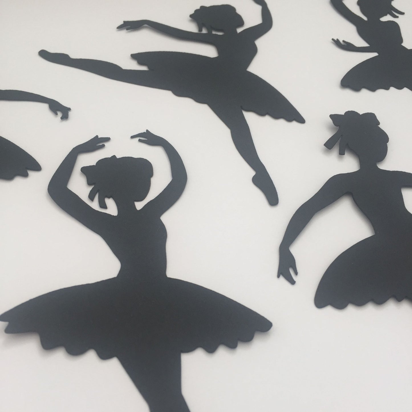 5 Black BALLERINA SILHOUETTE Card Making Die Cuts