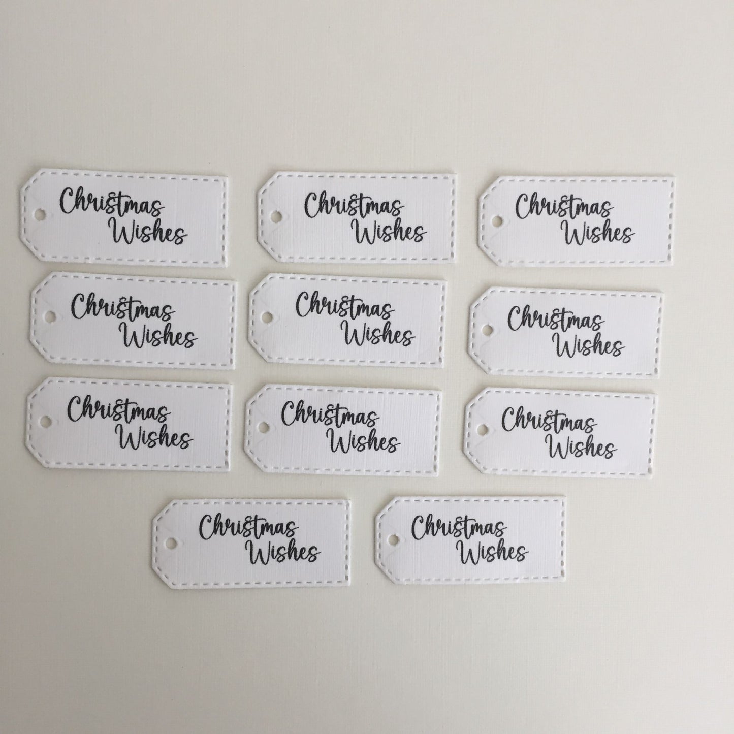 10 CHRISTMAS WISHES TAG Christmas Die Cut Card Making Toppers