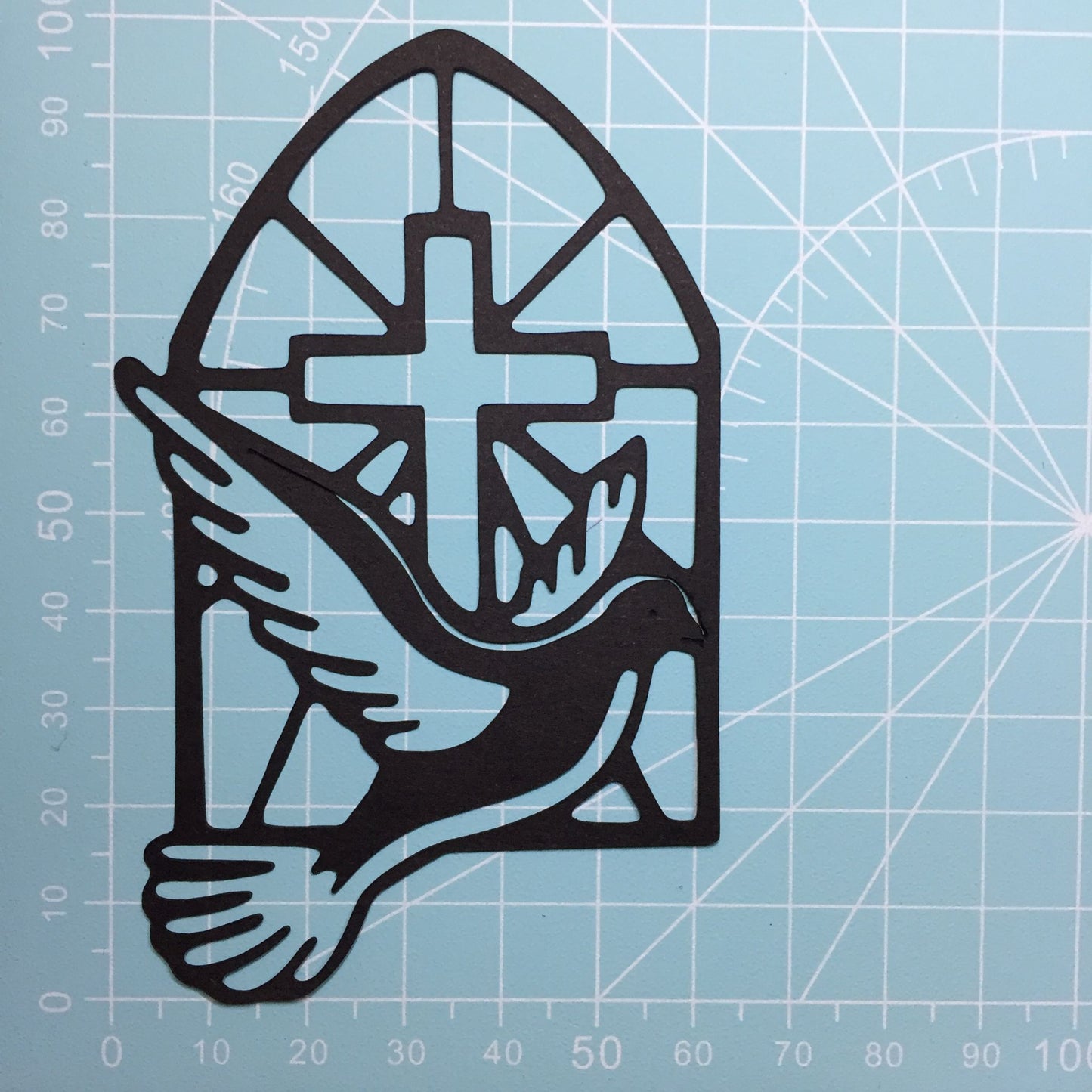 6 Black Church Window Sympathy Card Making Die Cuts