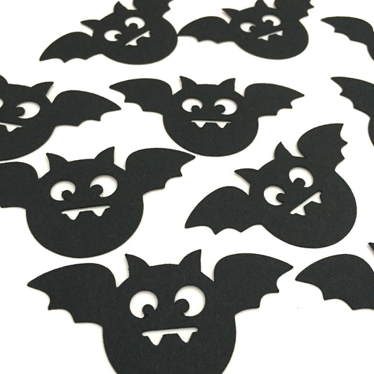 10 Black CUTE BAT Halloween Card Making Die Cuts