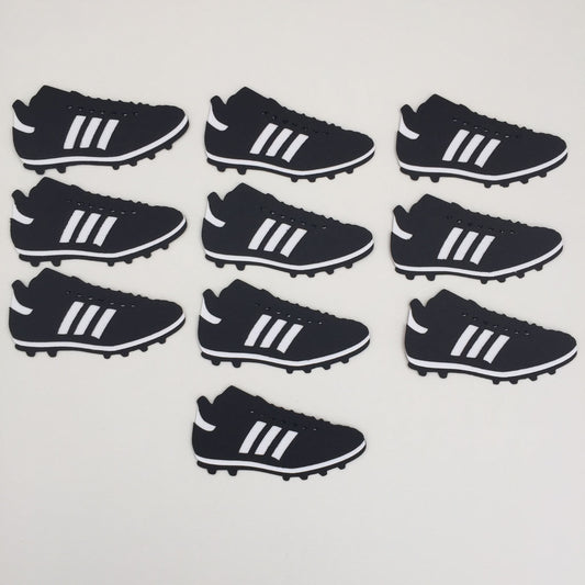 10 FOOTBALL BOOT Die Cut Card Making Toppers