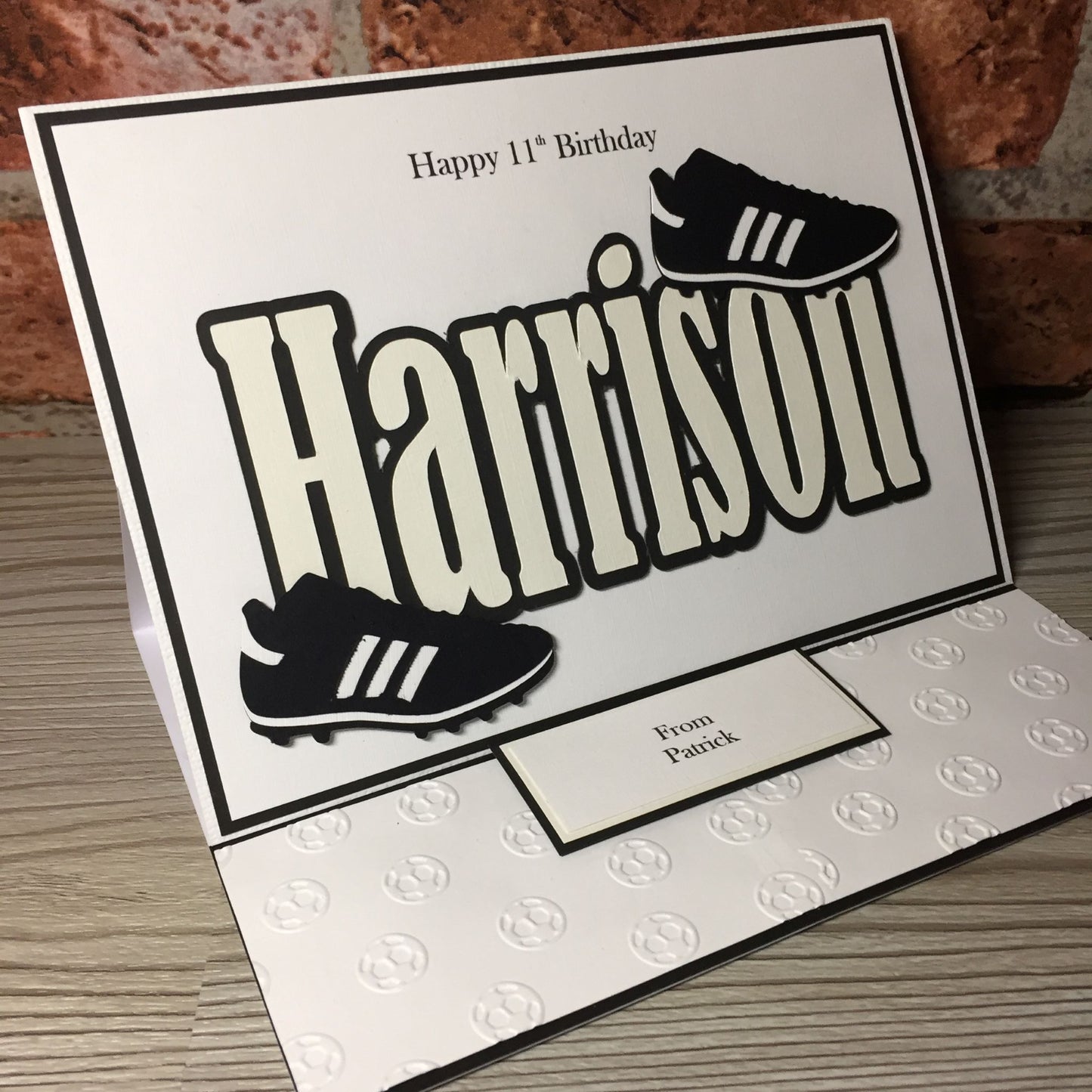 10 FOOTBALL BOOT Die Cut Card Making Toppers