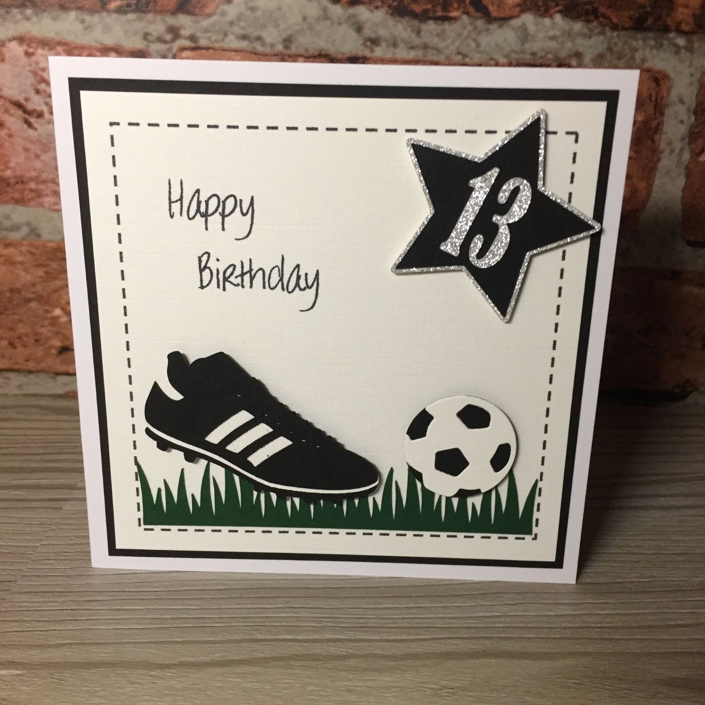 10 FOOTBALL BOOT Die Cut Card Making Toppers
