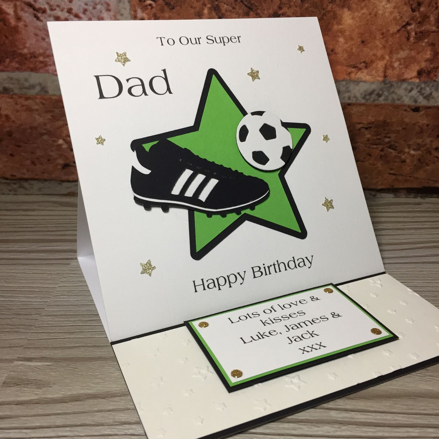 10 FOOTBALL BOOT Die Cut Card Making Toppers