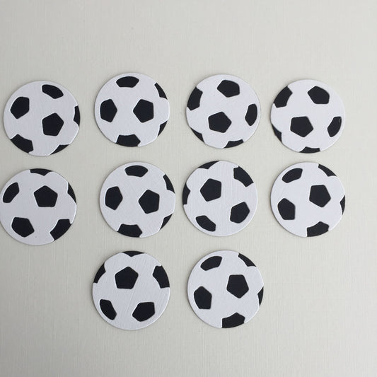 10 FOOTBALL Die Cut Card Making Toppers