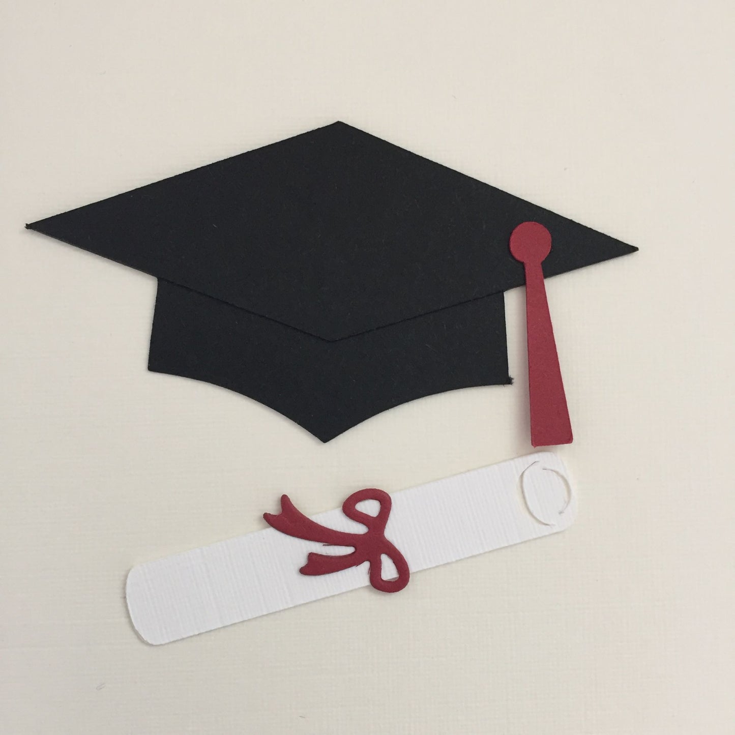 6 Graduation MORTAR BOARD & SCROLL Die Cut Card Making Toppers