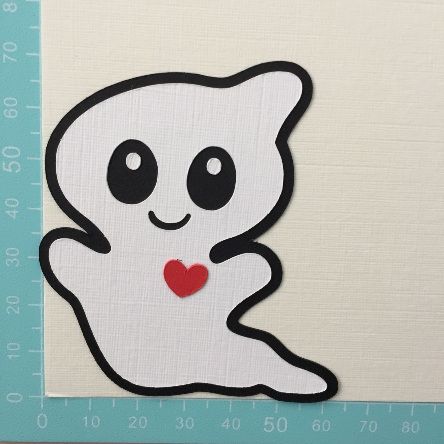 8 CUTE WHITE GHOSTS Halloween Card Making Die Cut Toppers