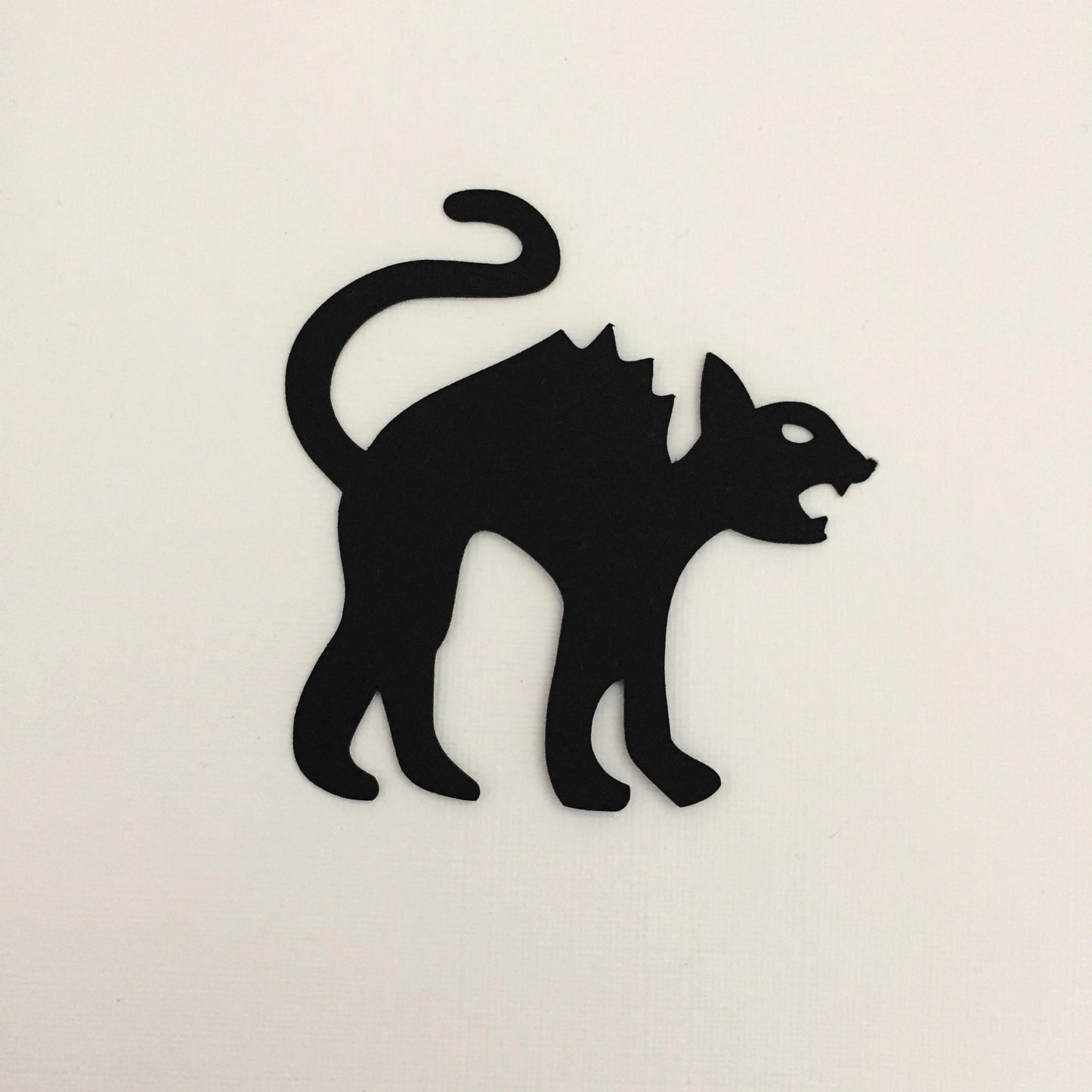 10 HISSING BLACK CAT Halloween Card Making Die Cuts