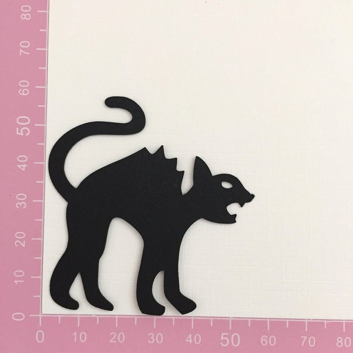 10 HISSING BLACK CAT Halloween Card Making Die Cuts