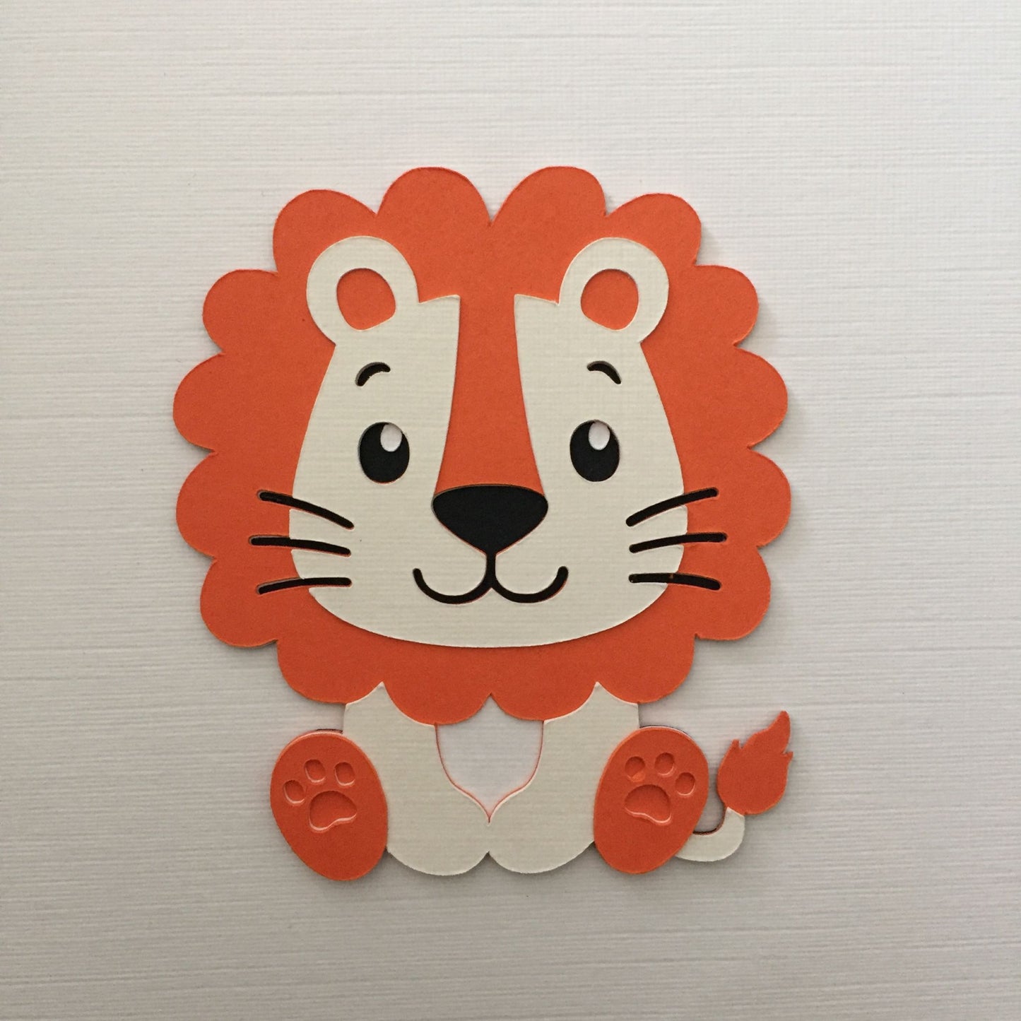 4 Handmade LION Die Cut Card Making Toppers