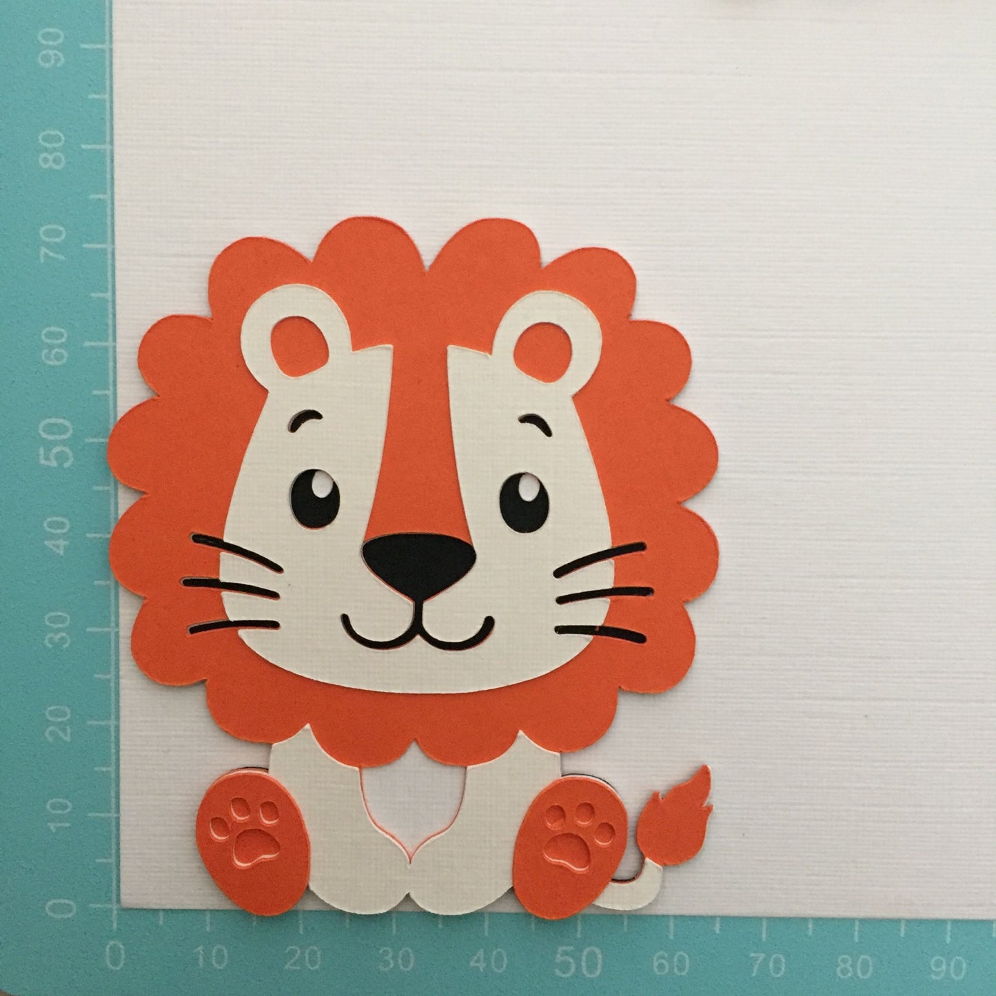 4 ZOO ANIMAL Die Cut Card Making Toppers - LION, MONKEY, ELEPHANT, ZEBRA