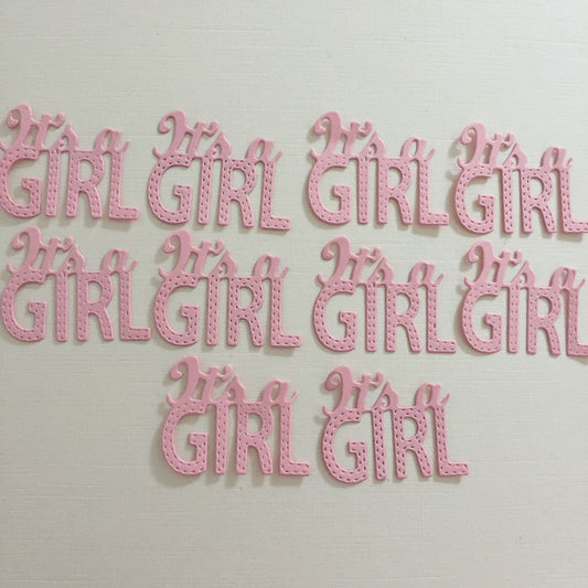 10 'IT'S A GIRL' Card Making Die Cuts