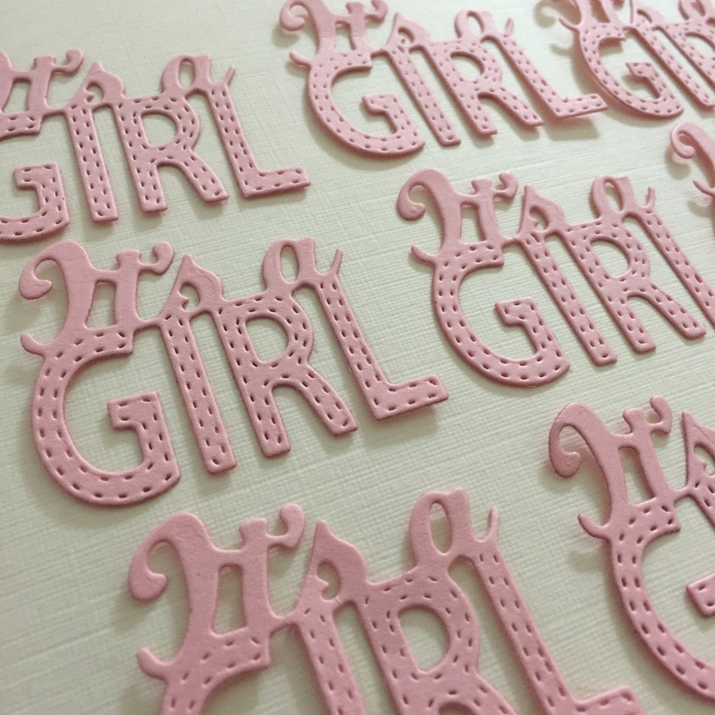10 'IT'S A GIRL' Card Making Die Cuts