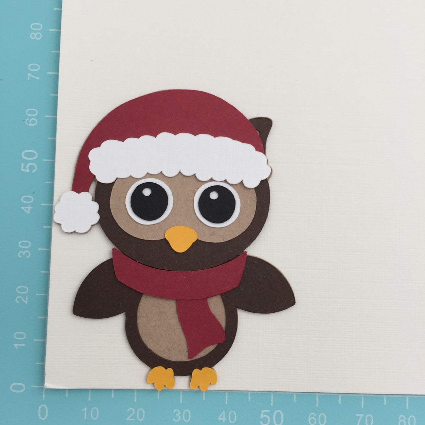 4 OWL ON A BRANCH Christmas Die Cut Card Making Toppers