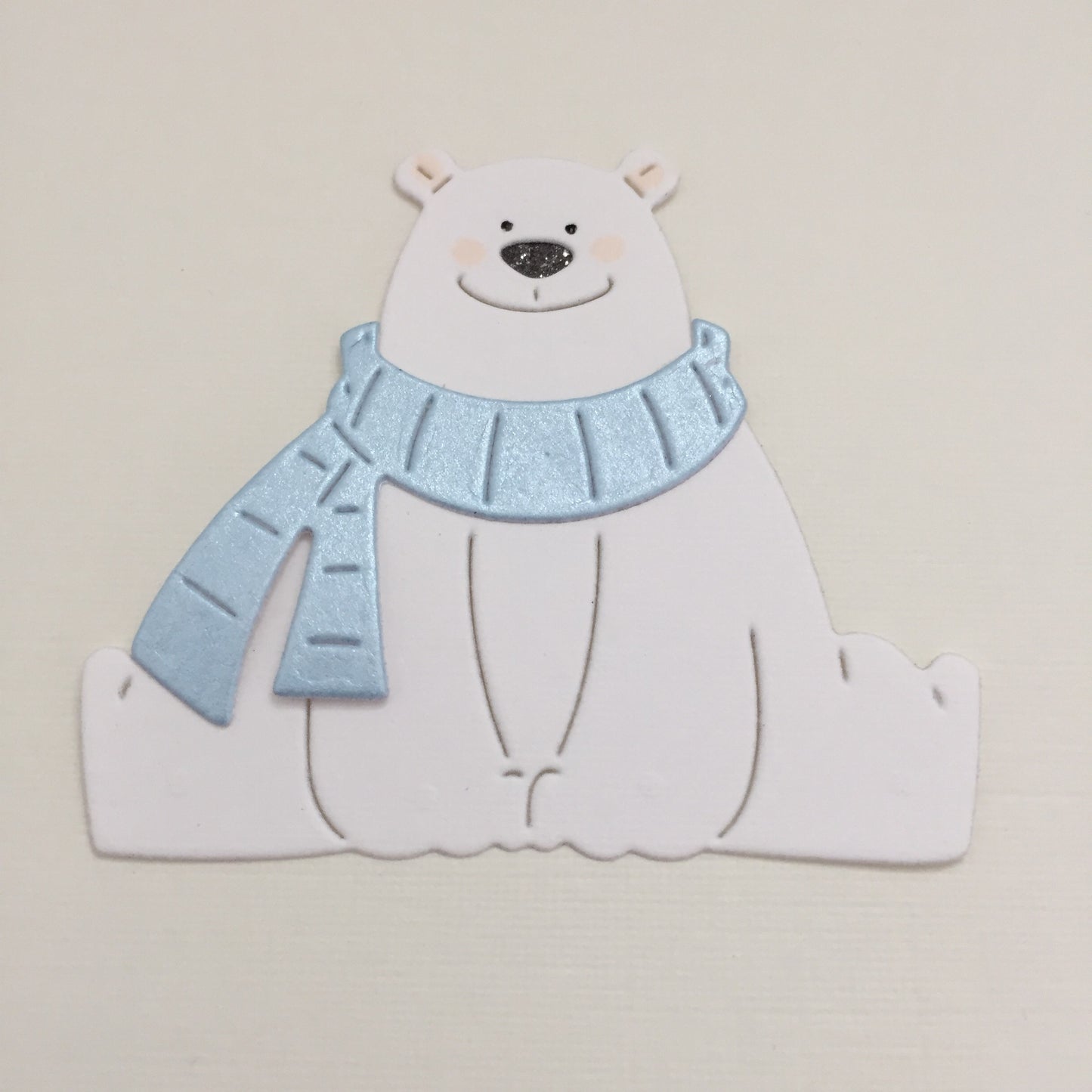 6 POLAR BEAR PALS - Christmas Die Cut Card Making Toppers