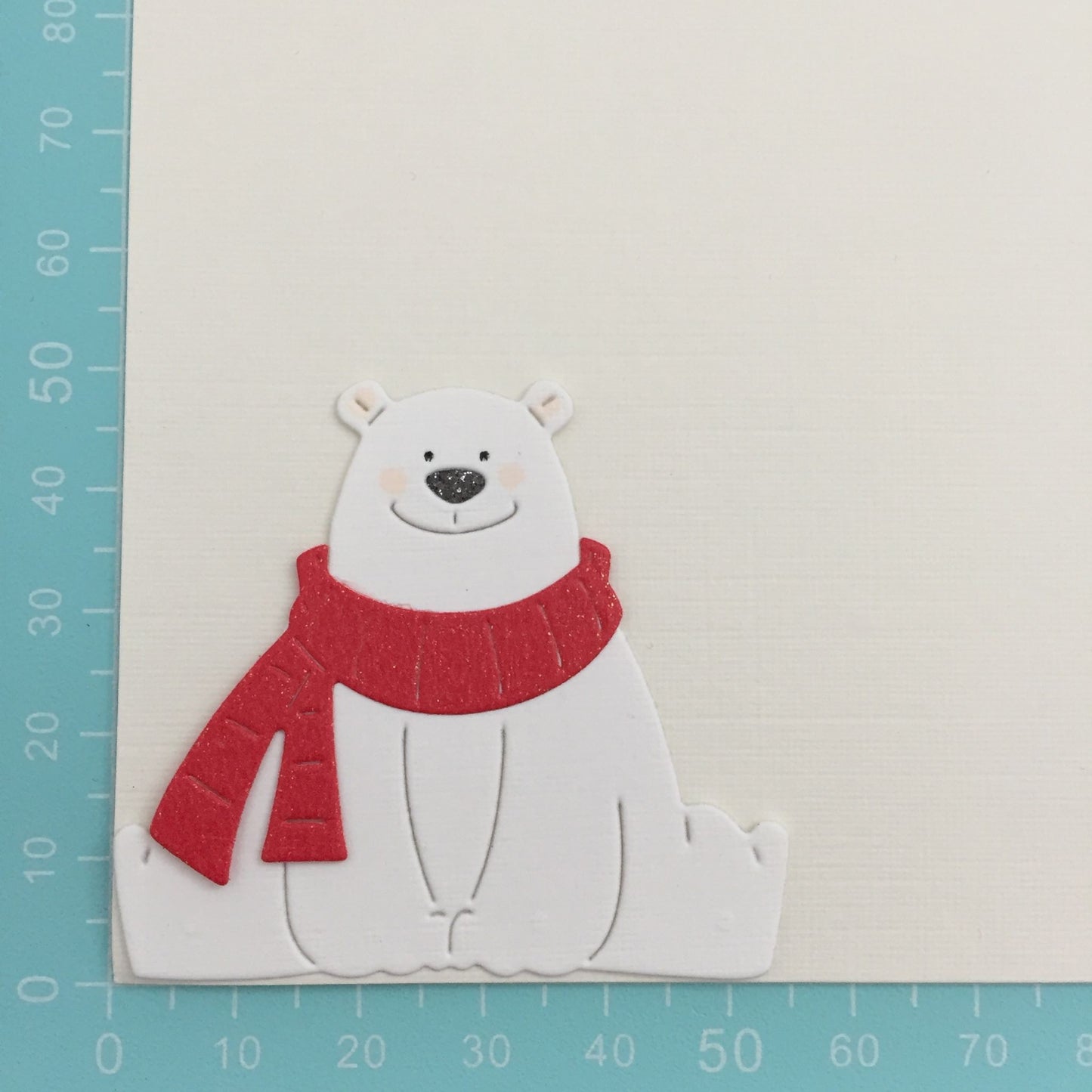 6 POLAR BEAR PALS - Christmas Die Cut Card Making Toppers
