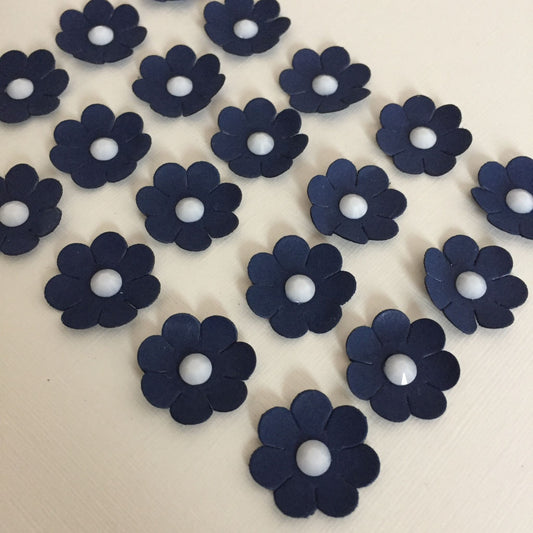 20 Small BLUE FLOWERS Valentine/Wedding Card Making Toppers
