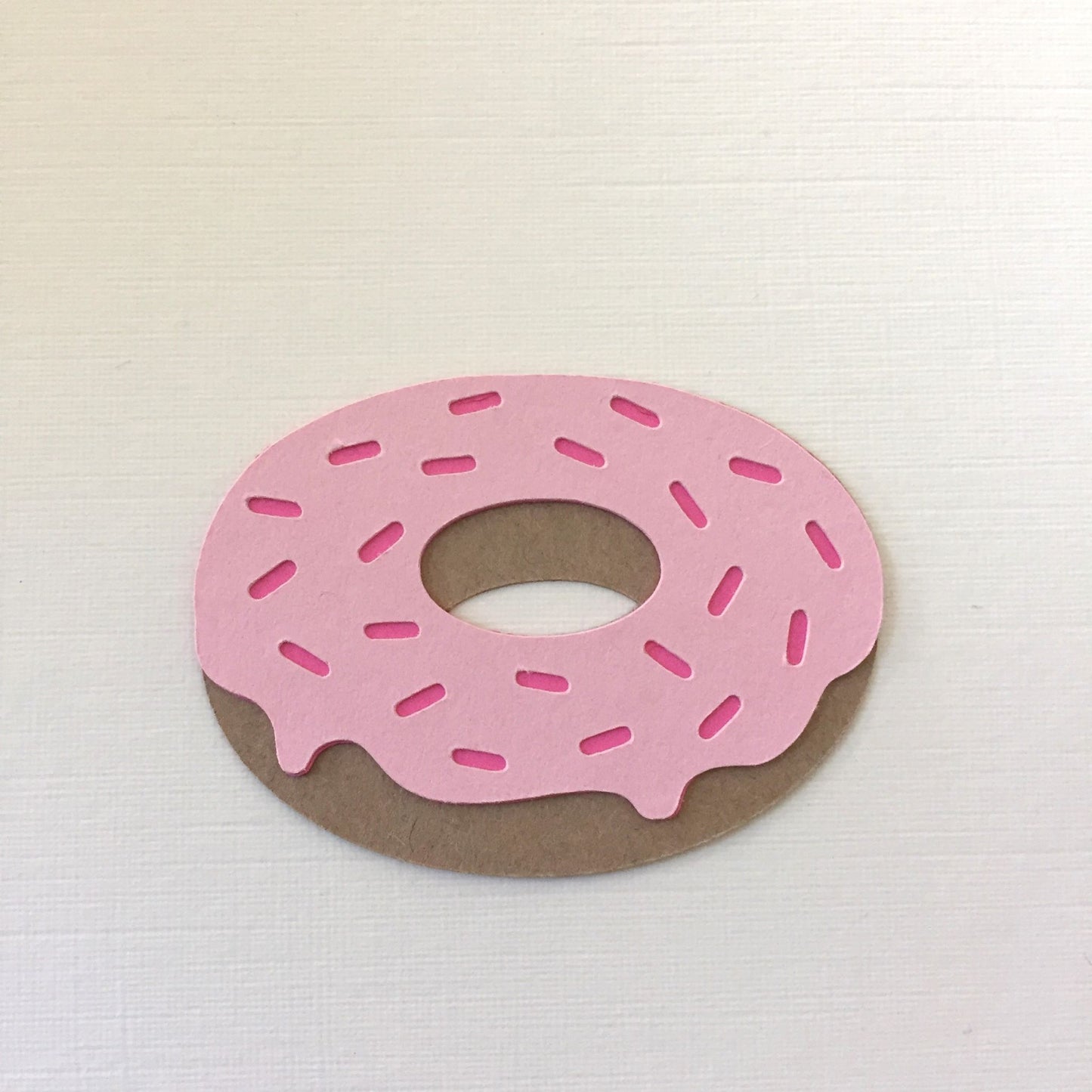 6 STRAWBERRY DONUT Die Cut Card Making Toppers