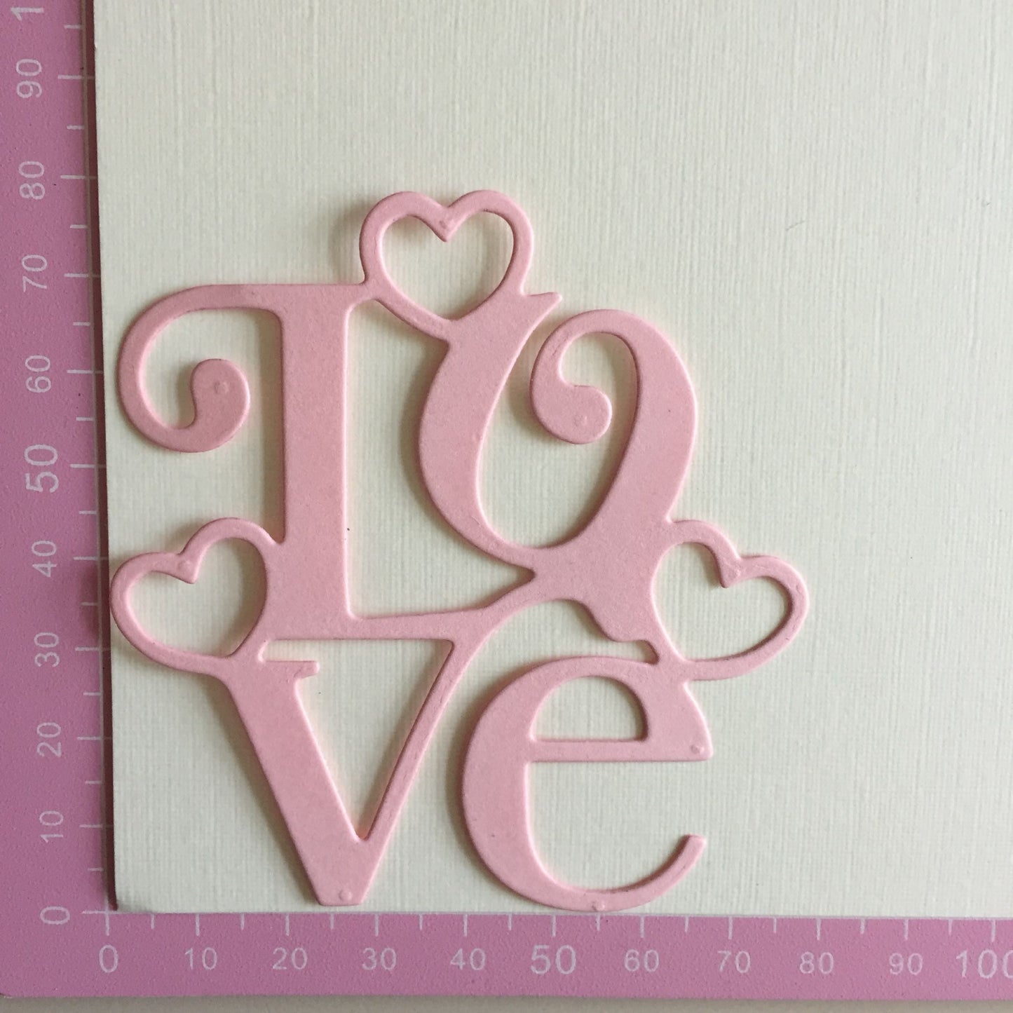 12 LOVE & HEARTS Pink, Black, White Card Making Die Cuts
