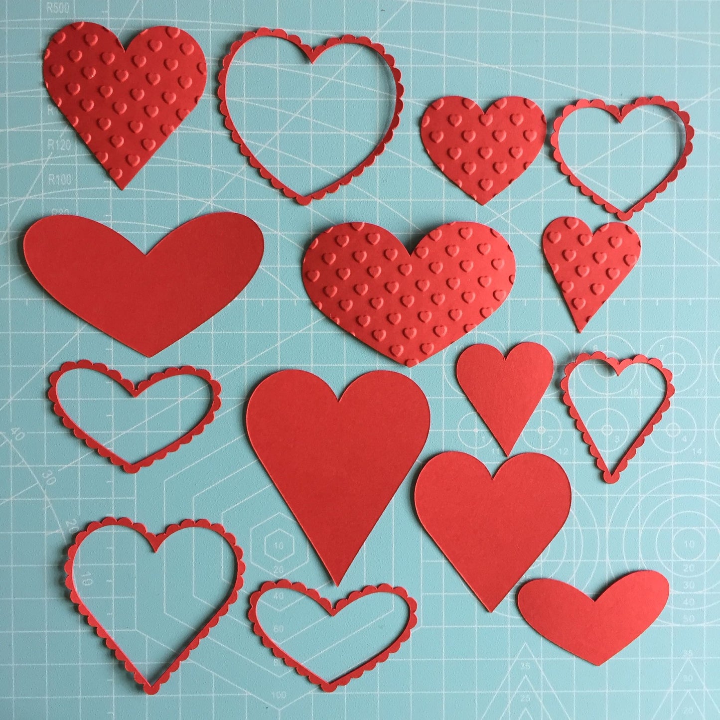 35 Assorted RED HEART Wedding/Valentine Card Making Die Cuts