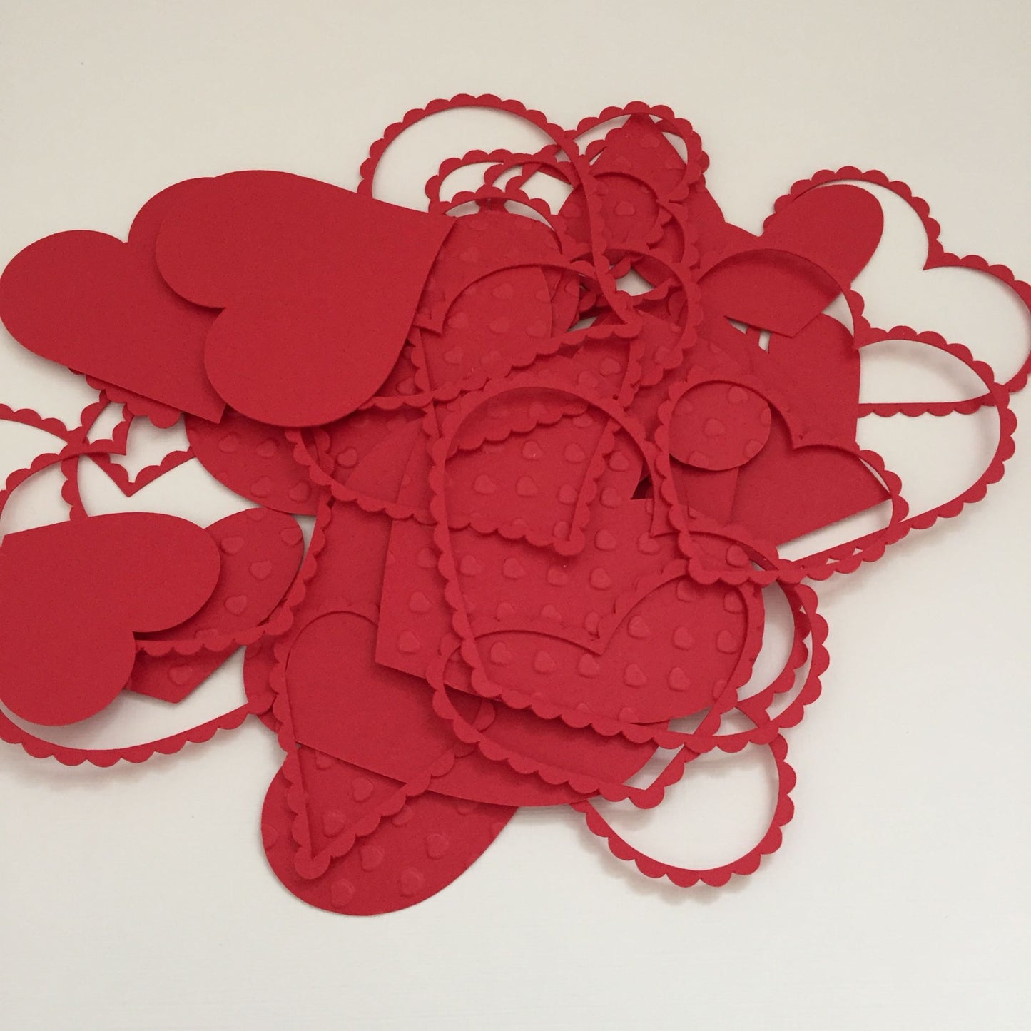 35 Assorted RED HEART Wedding/Valentine Card Making Die Cuts