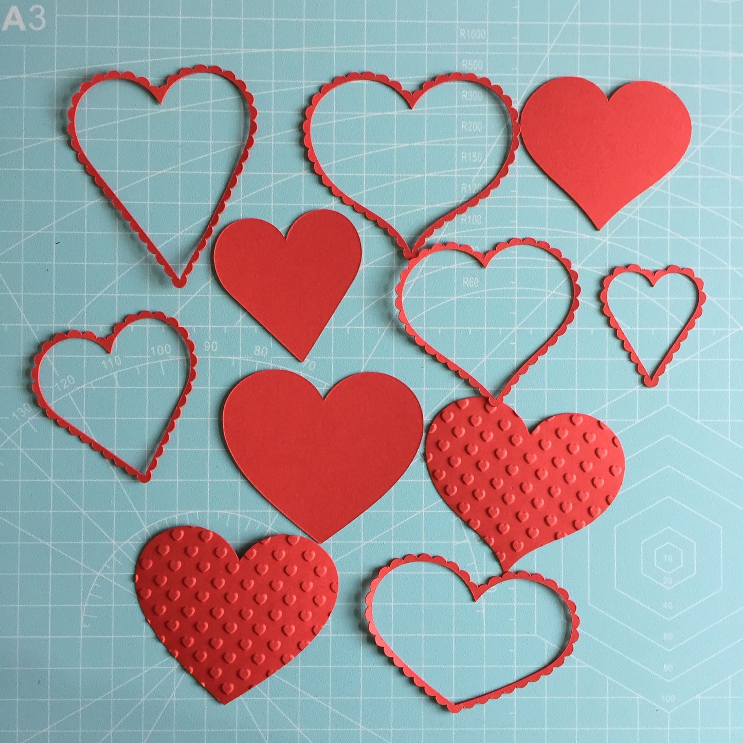 35 Assorted RED HEART Wedding/Valentine Card Making Die Cuts