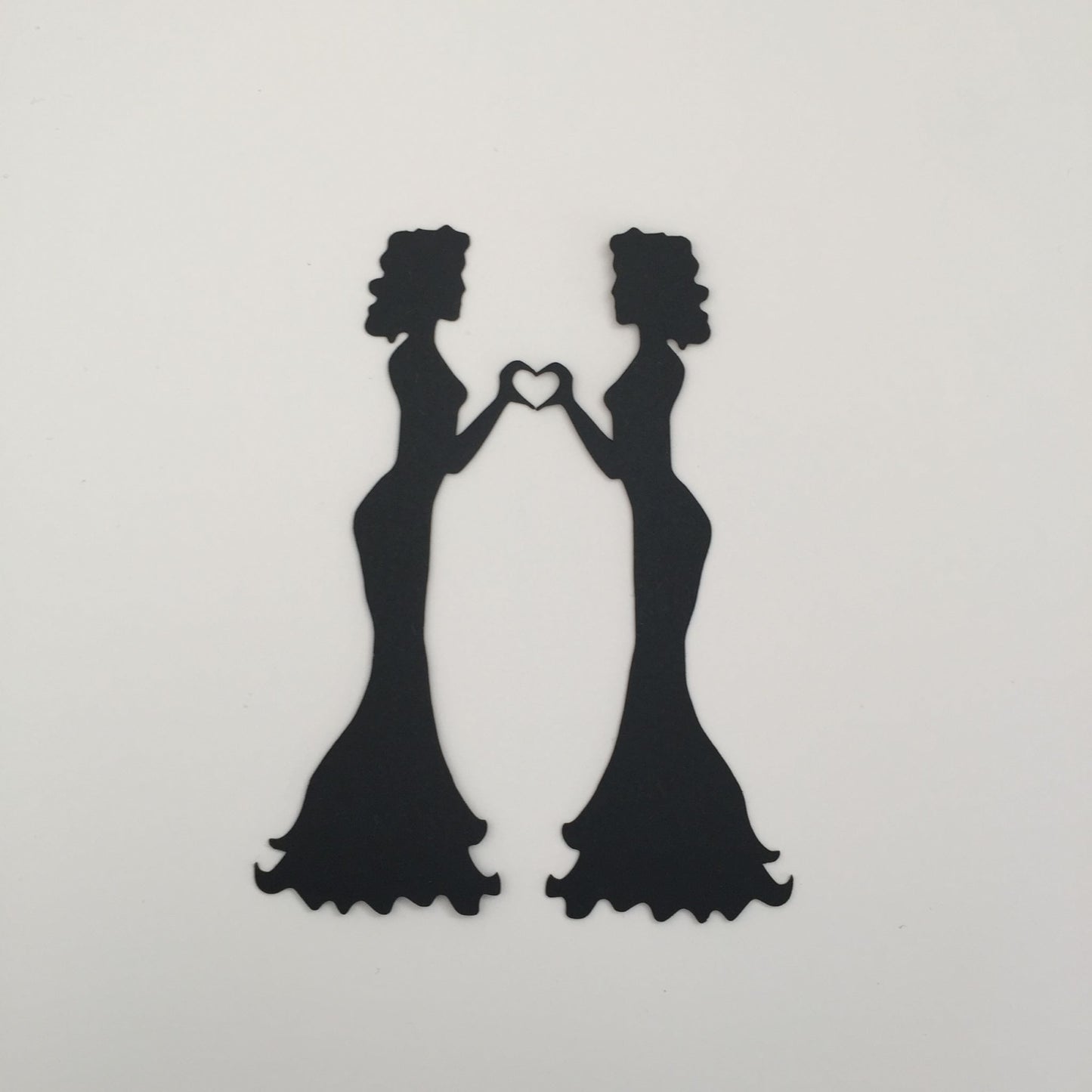 6 TWO BRIDES Silhouette Wedding Die Cuts - Gay/Lesbian Marriage