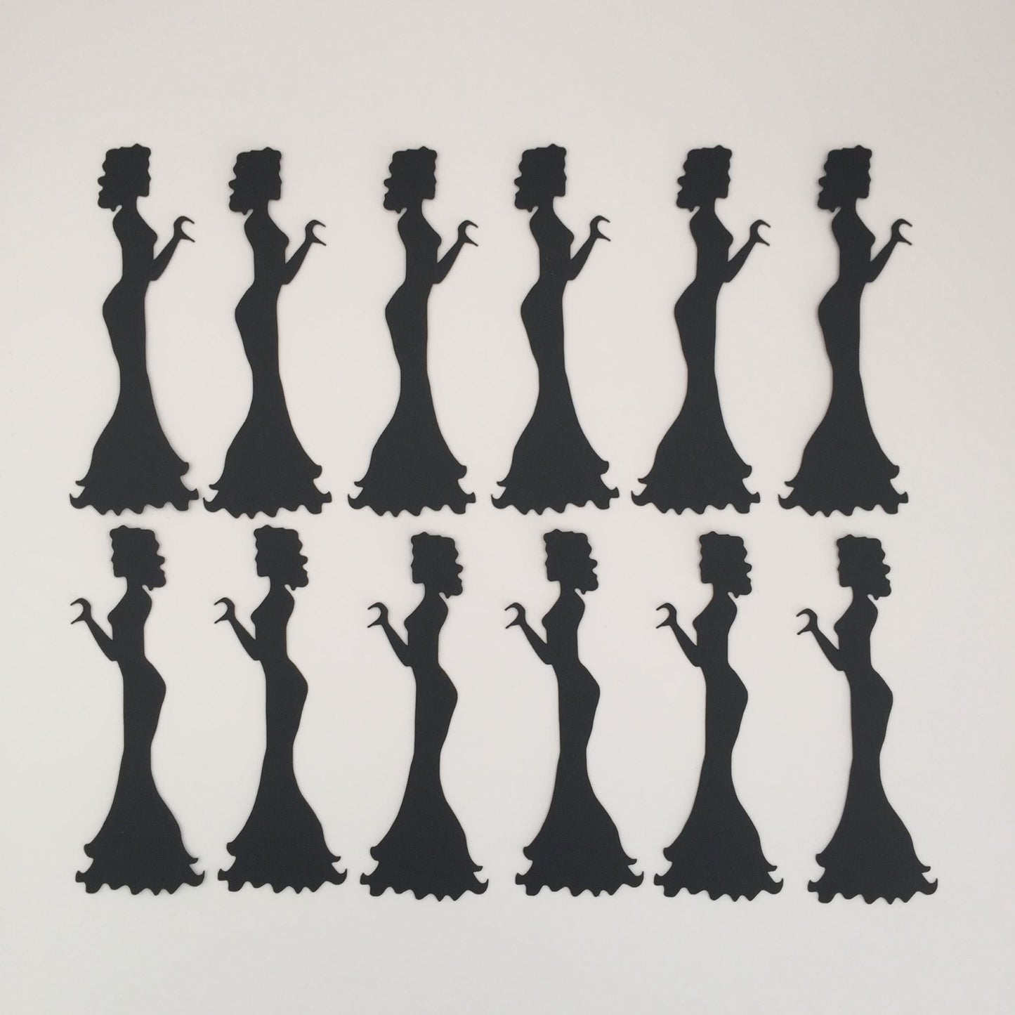 6 TWO BRIDES Silhouette Wedding Die Cuts - Gay/Lesbian Marriage