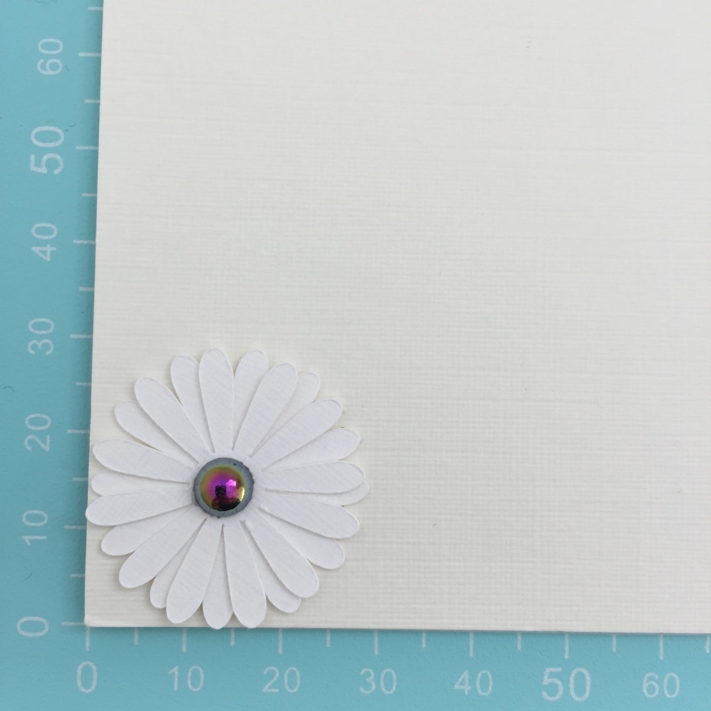 20 White & Black DAISY FLOWER Card Making Die Cut Toppers - 2 sizes