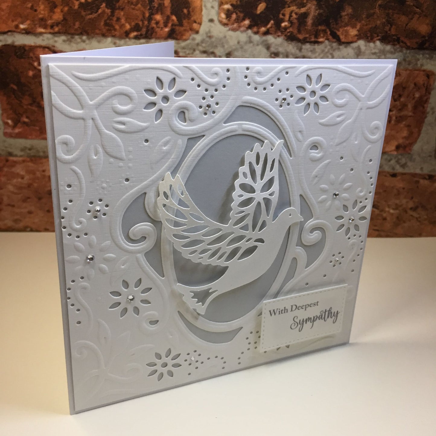 6 White FLYING DOVE Card Making Die Cuts