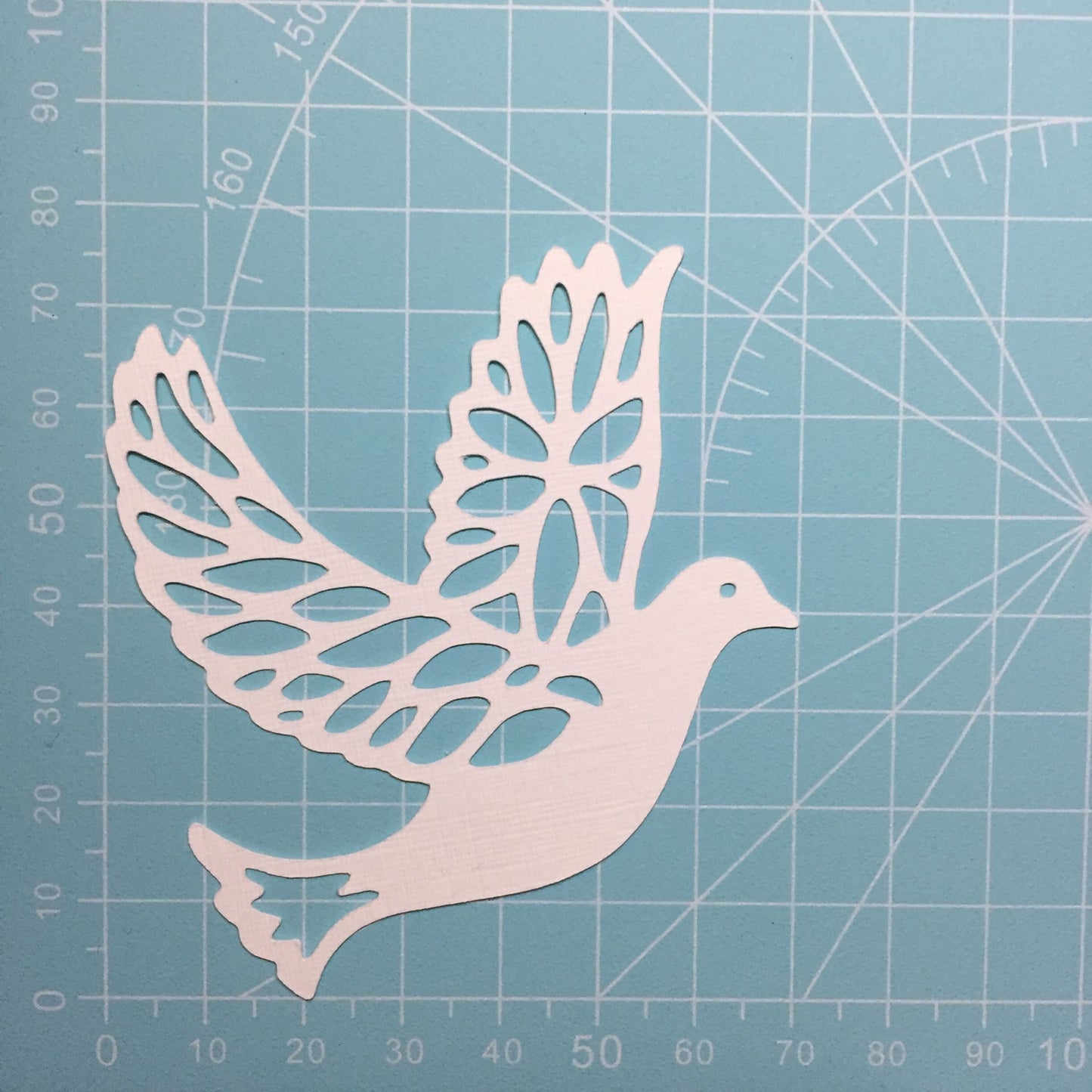 6 White FLYING DOVE Card Making Die Cuts