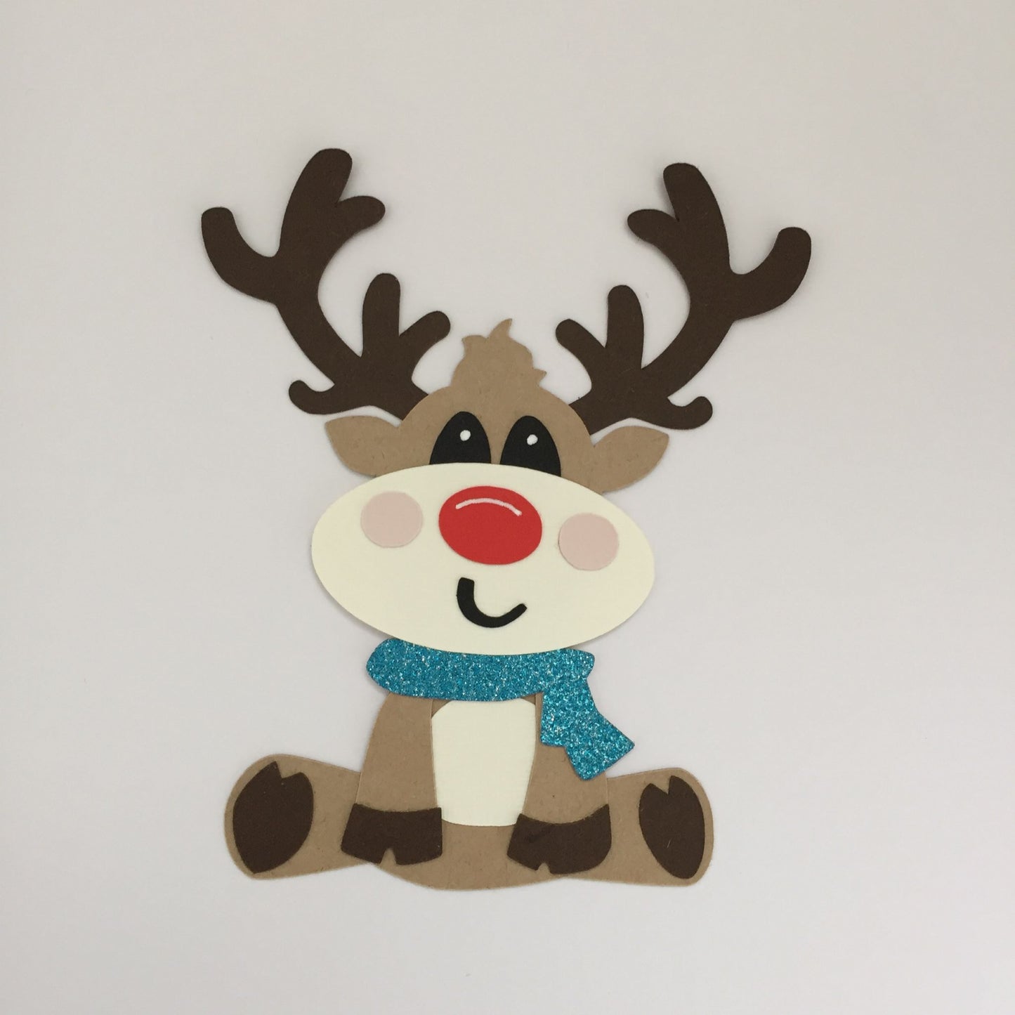 4 SITTING REINDEER Christmas Die Cut Card Making Toppers