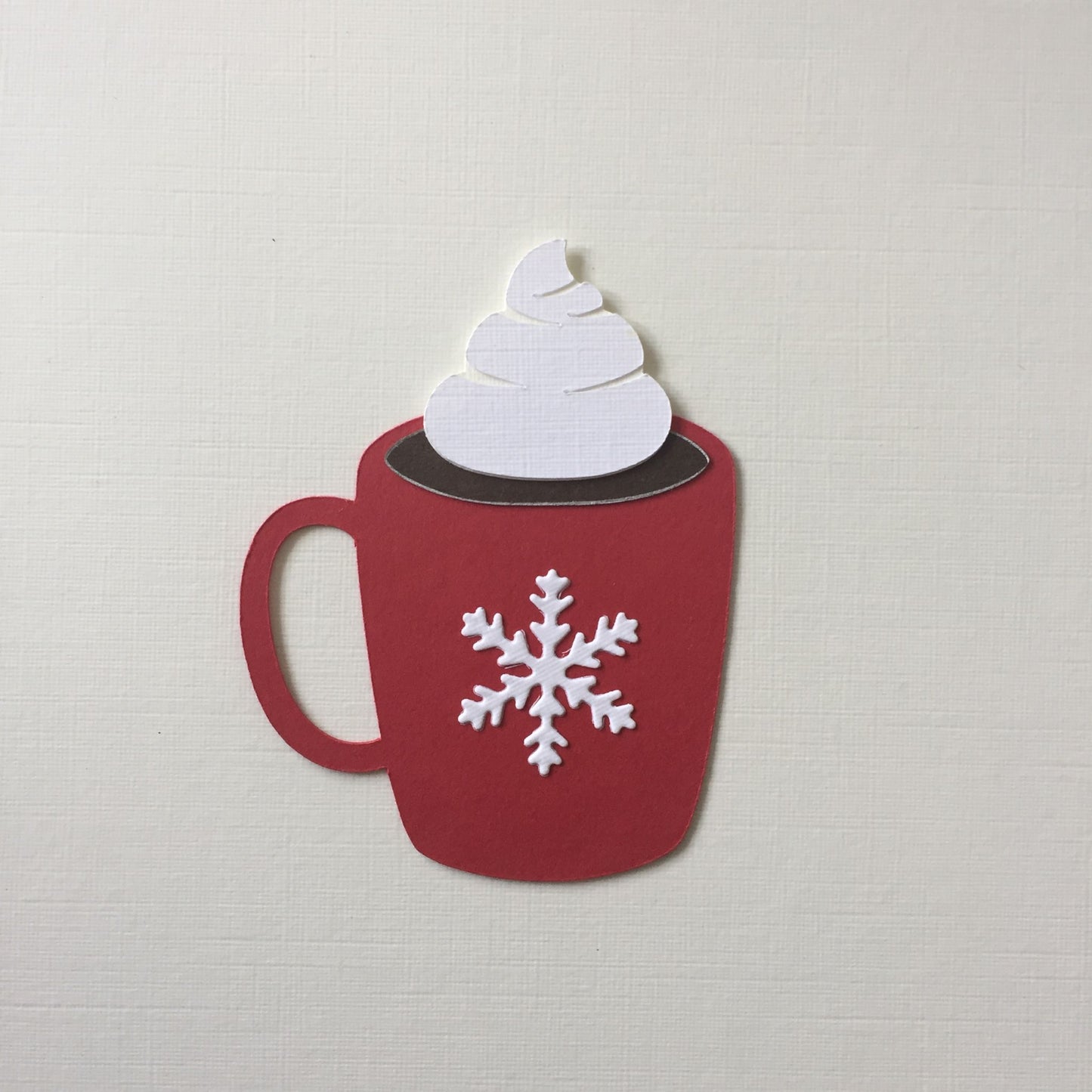 6 CHRISTMAS MUG/HOT CHOCOLATE Die Cut Card Making Toppers