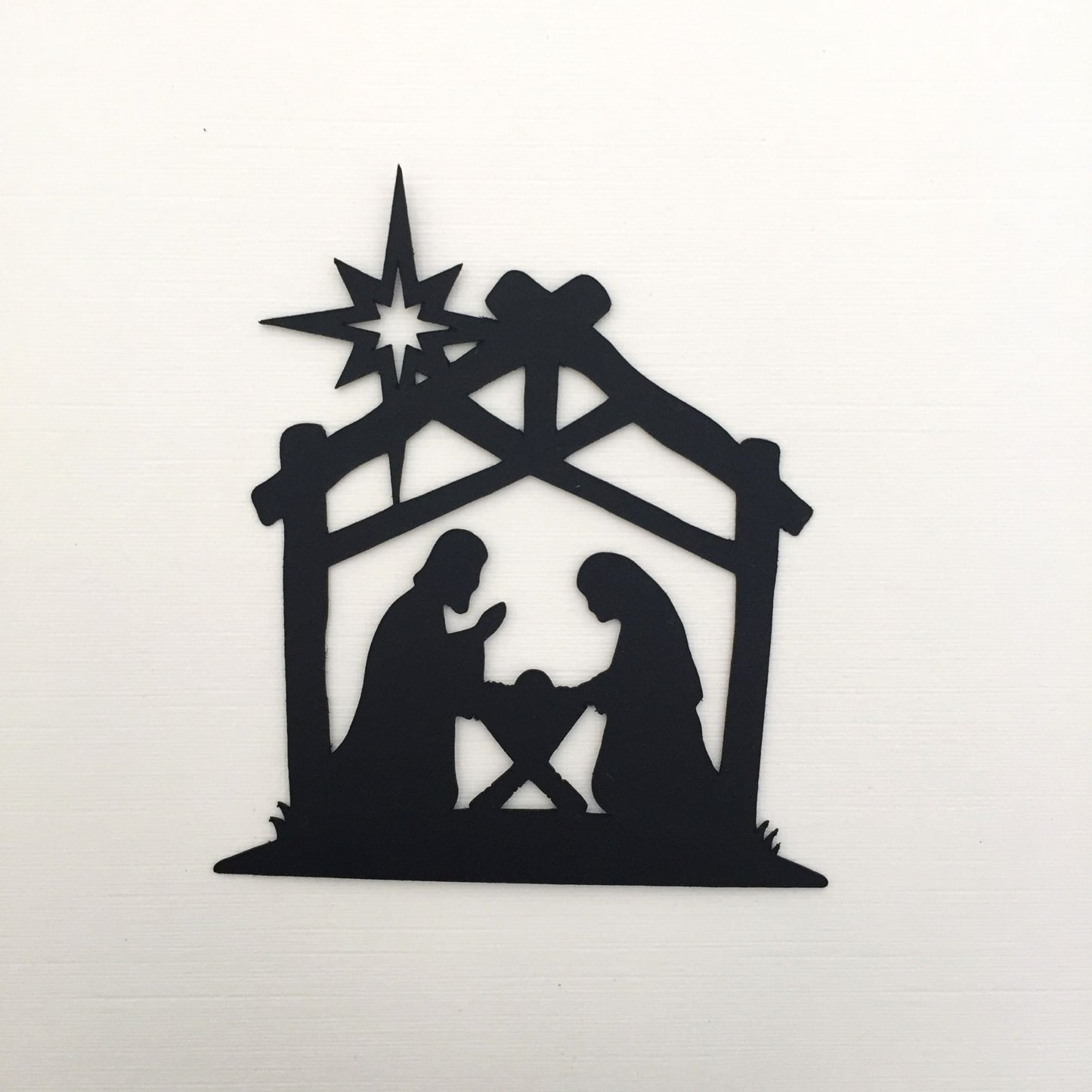 6 Black NATIVITY SCENE Silhouette Christmas Die Cuts (1)