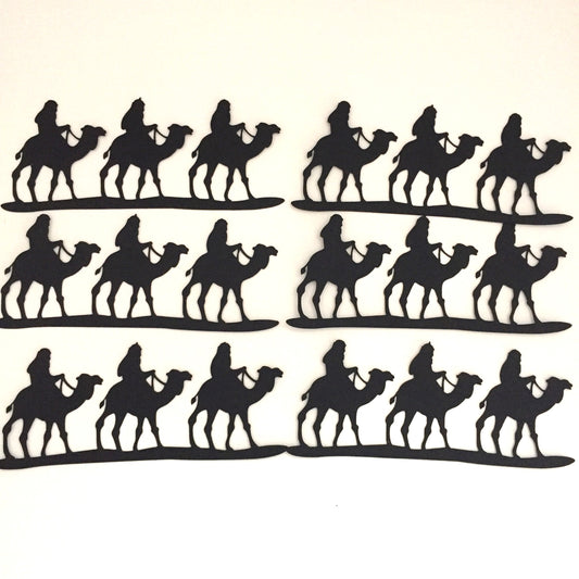 6 3 WISE MEN Silhouette Religious Christmas Card Making Die Cuts