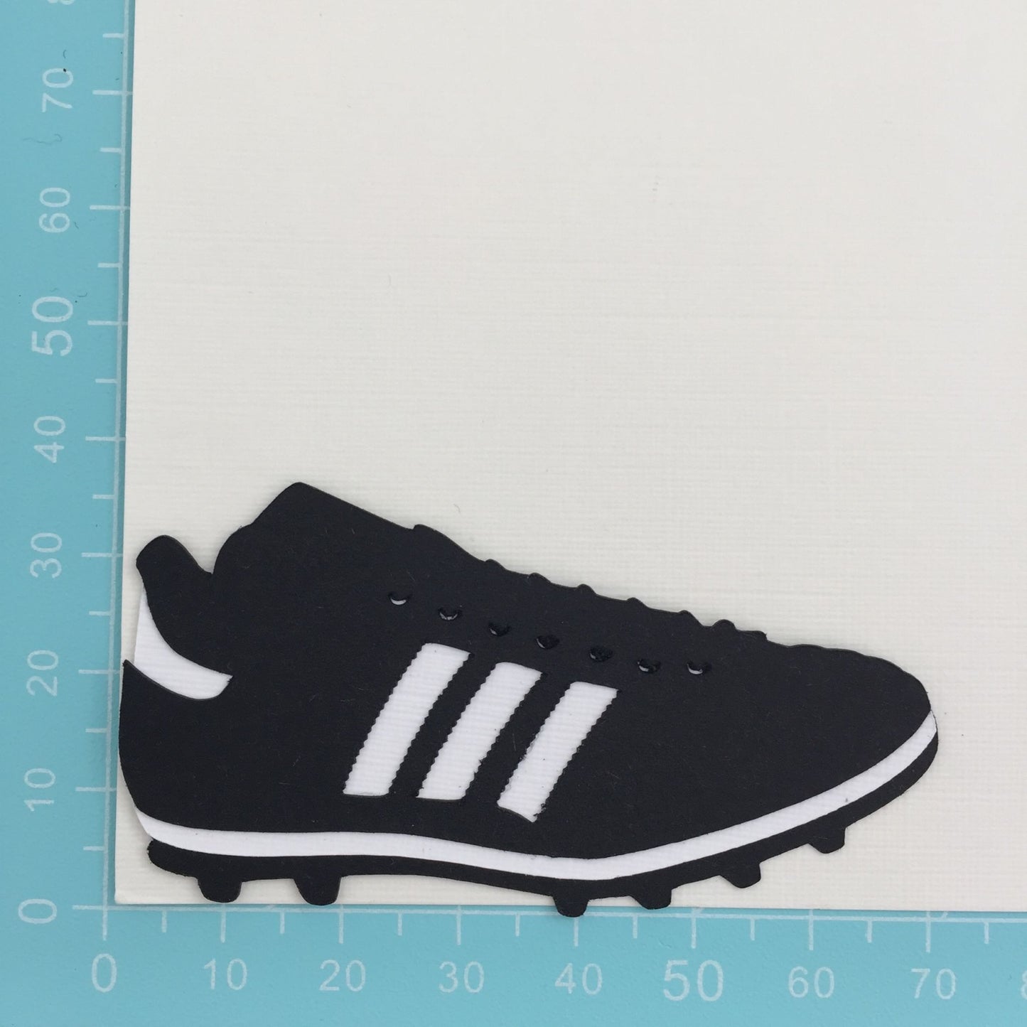 10 FOOTBALL BOOT Die Cut Card Making Toppers